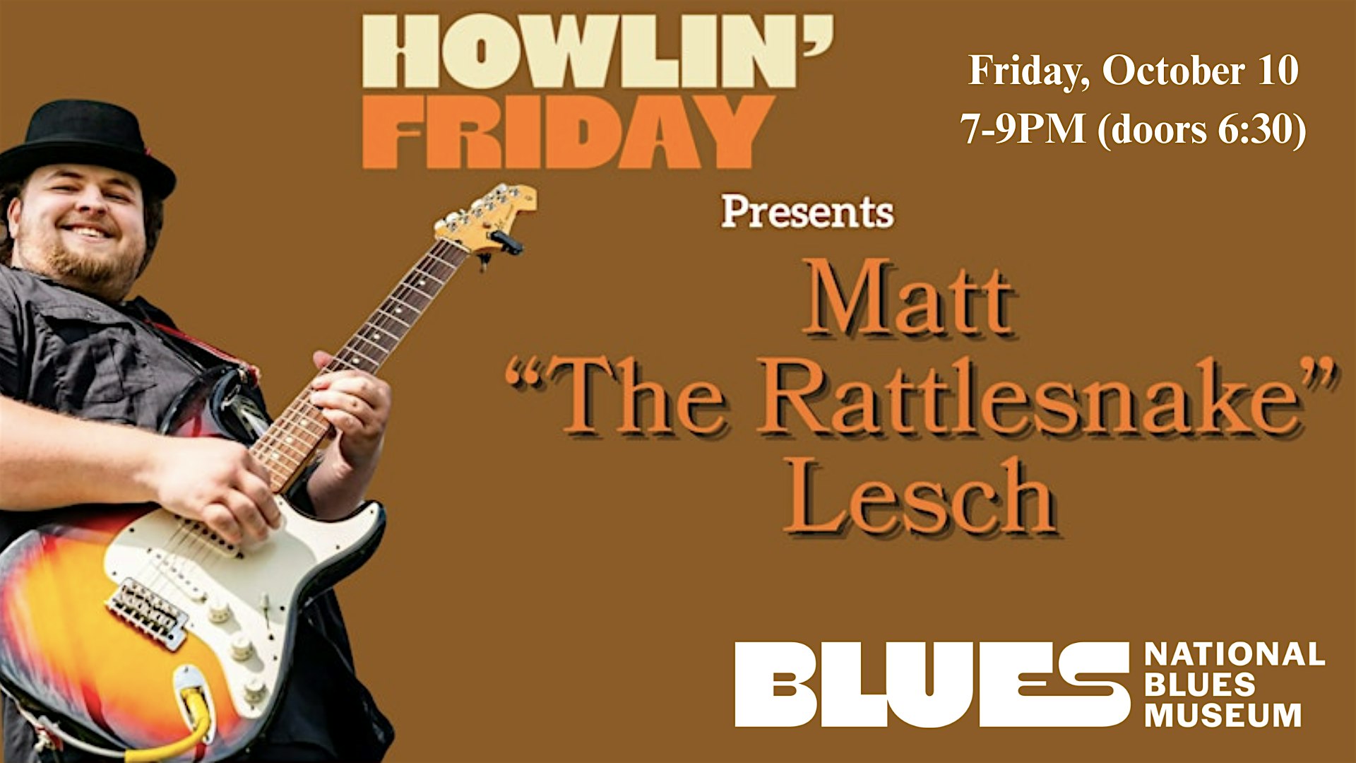 Howlin Friday: Matt “The Rattlesnake” Lesch with Blues Legend Boo Boo Davis at National Blues Museum – St. Louis, MO