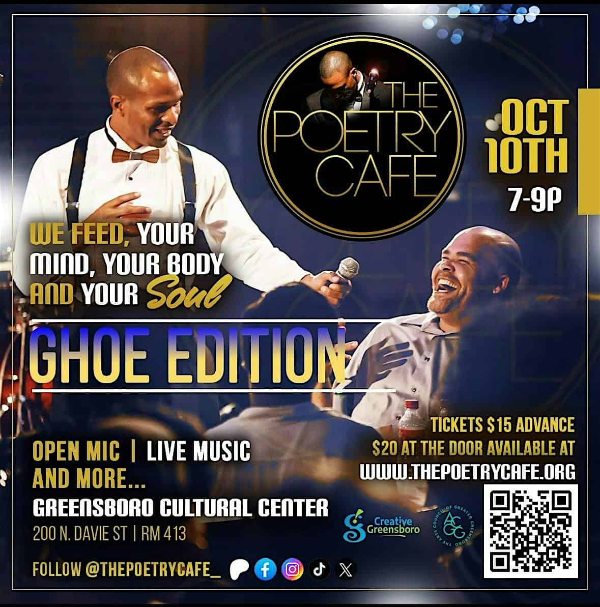The Poetry Cafe: GHOE Edition at Greensboro Cultural Center – Greensboro, NC