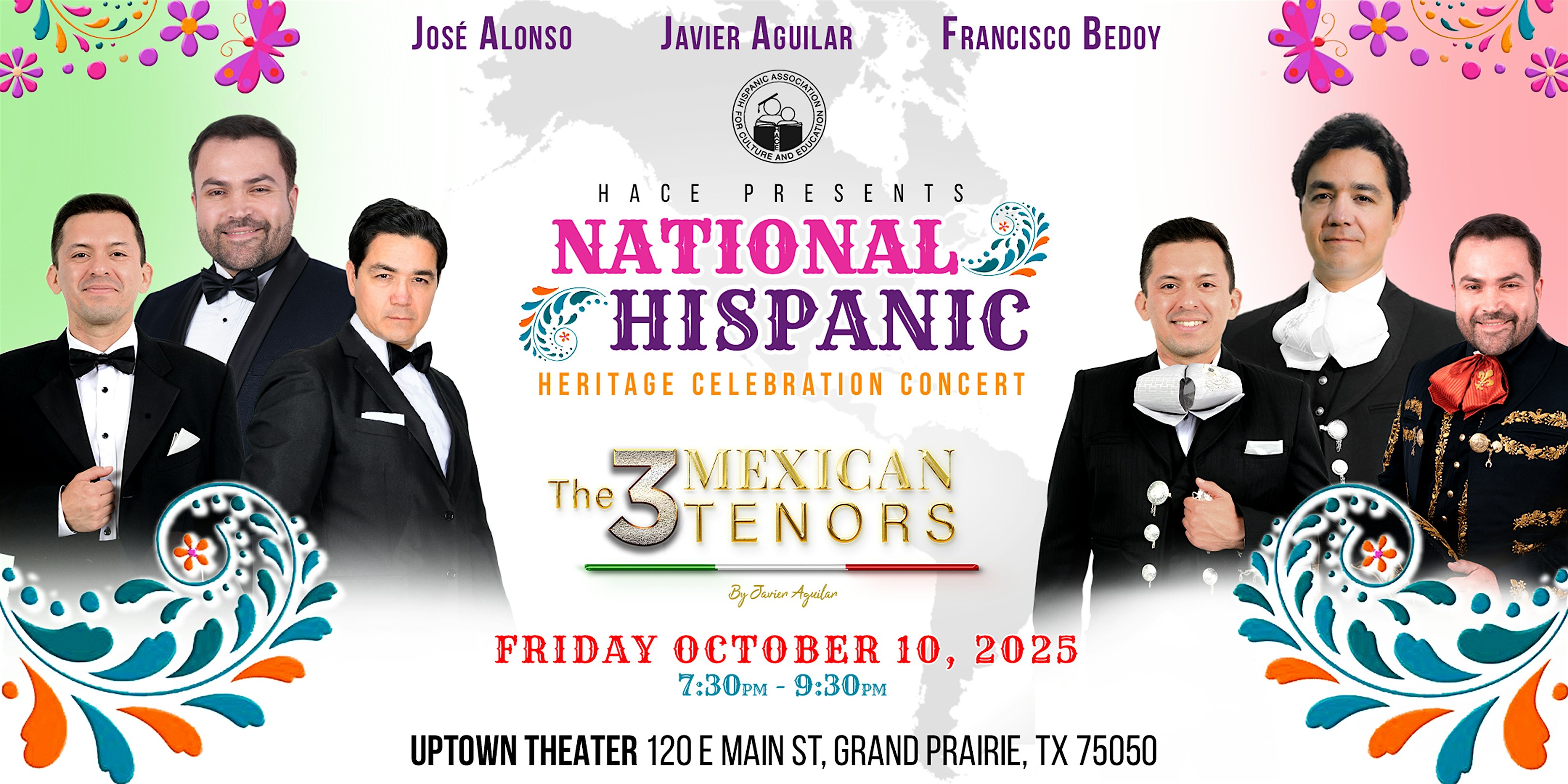 The 3 Mexican Tenors 2025 National Hispanic Heritage Celebration Concert at Uptown Theater in Grand Prairie – Grand Prairie, TX