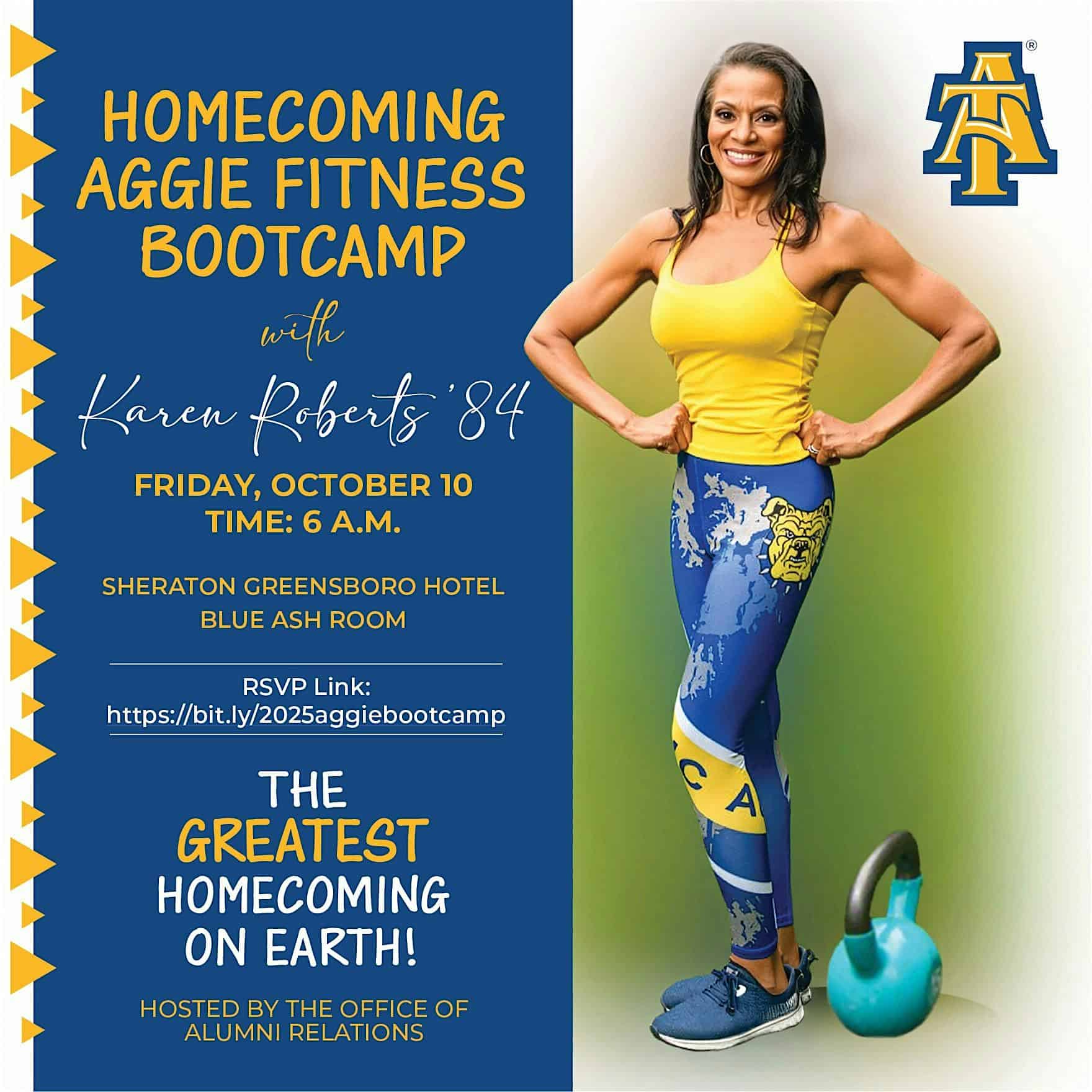 2025 Homecoming Fitness Boot Camp with Karen Roberts ’84 at Sheraton Greensboro at Four Seasons – Greensboro, NC
