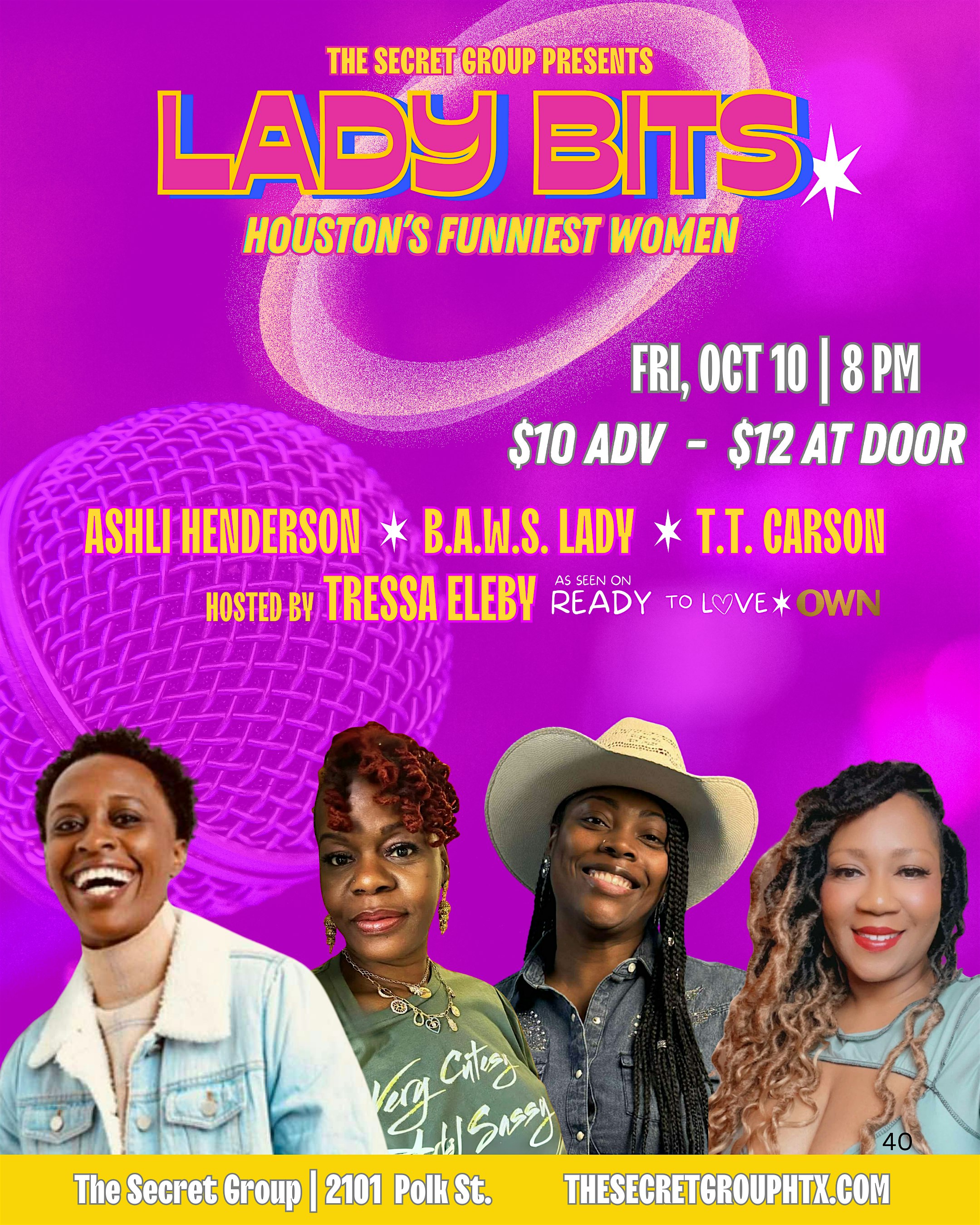 LADY BITS: Houston’s Funniest Women at The Secret Group – Houston, TX