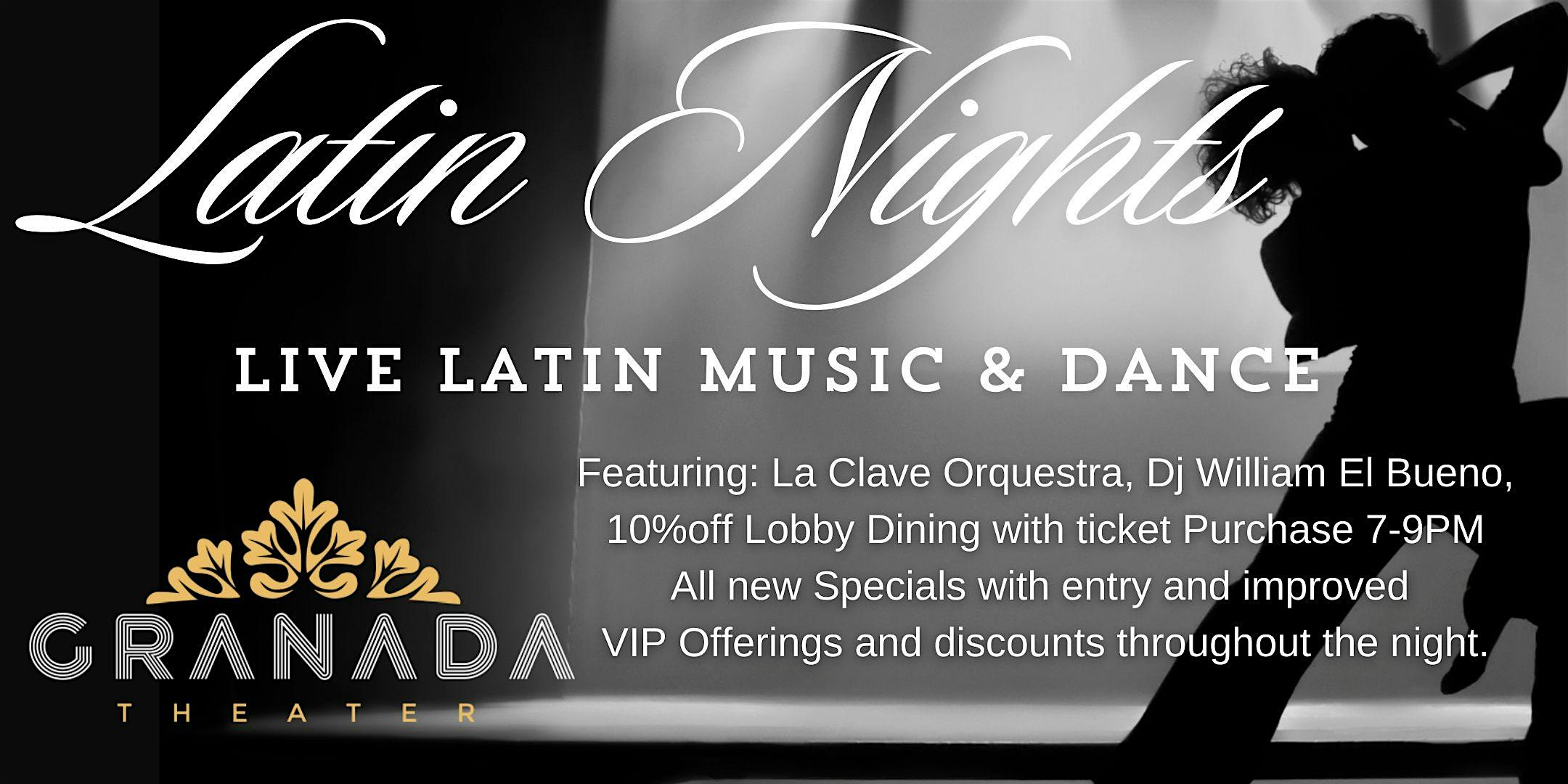 Latin Nights with La Clave Orchestra, DJ William El Bueno at Granada Theater – Minneapolis, MN