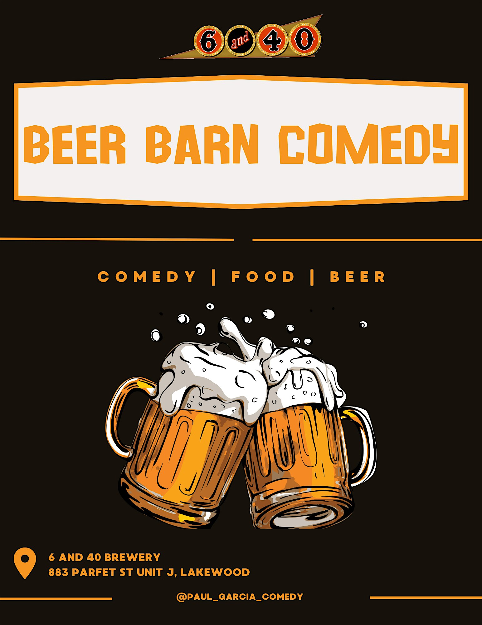 Beer Barn Comedy Show at 6 and 40 Brewery – Lakewood, CO