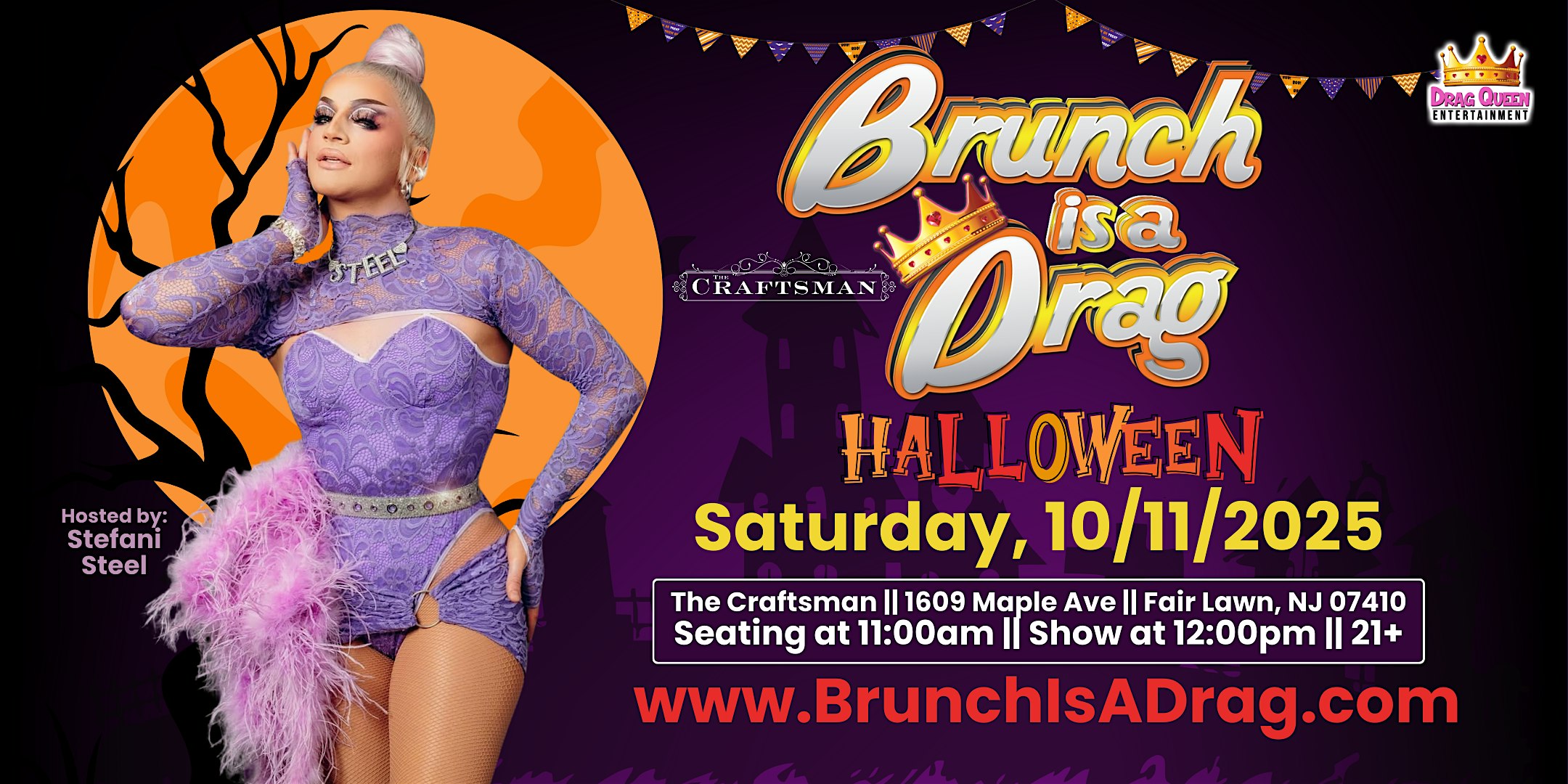 Brunch is a Drag at The Craftsman – Halloween Drag Brunch at The Craftsman Nj – Fair Lawn, NJ