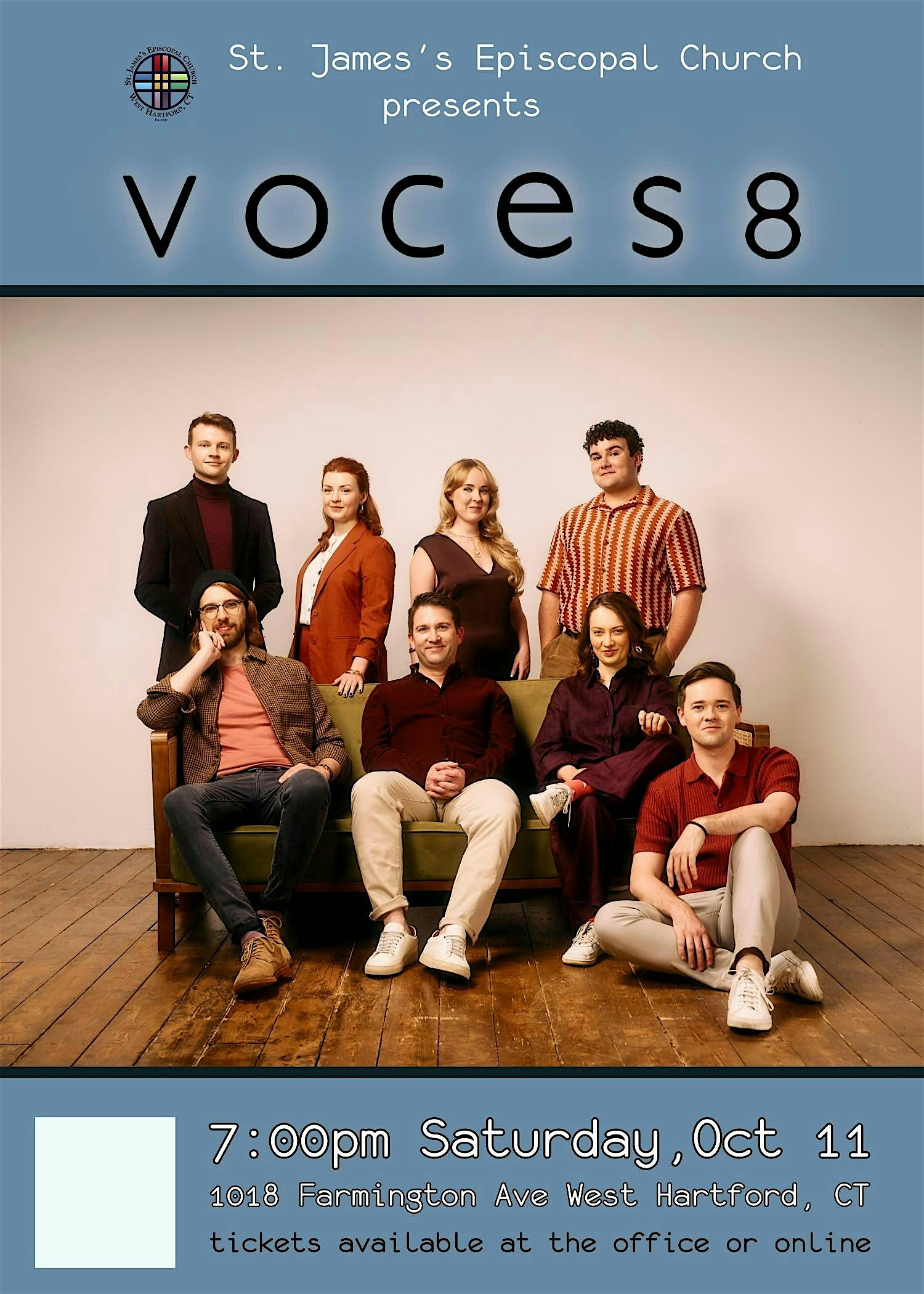 St. James’s presents VOCES8 at St. James’s Episcopal Church – West Hartford, CT