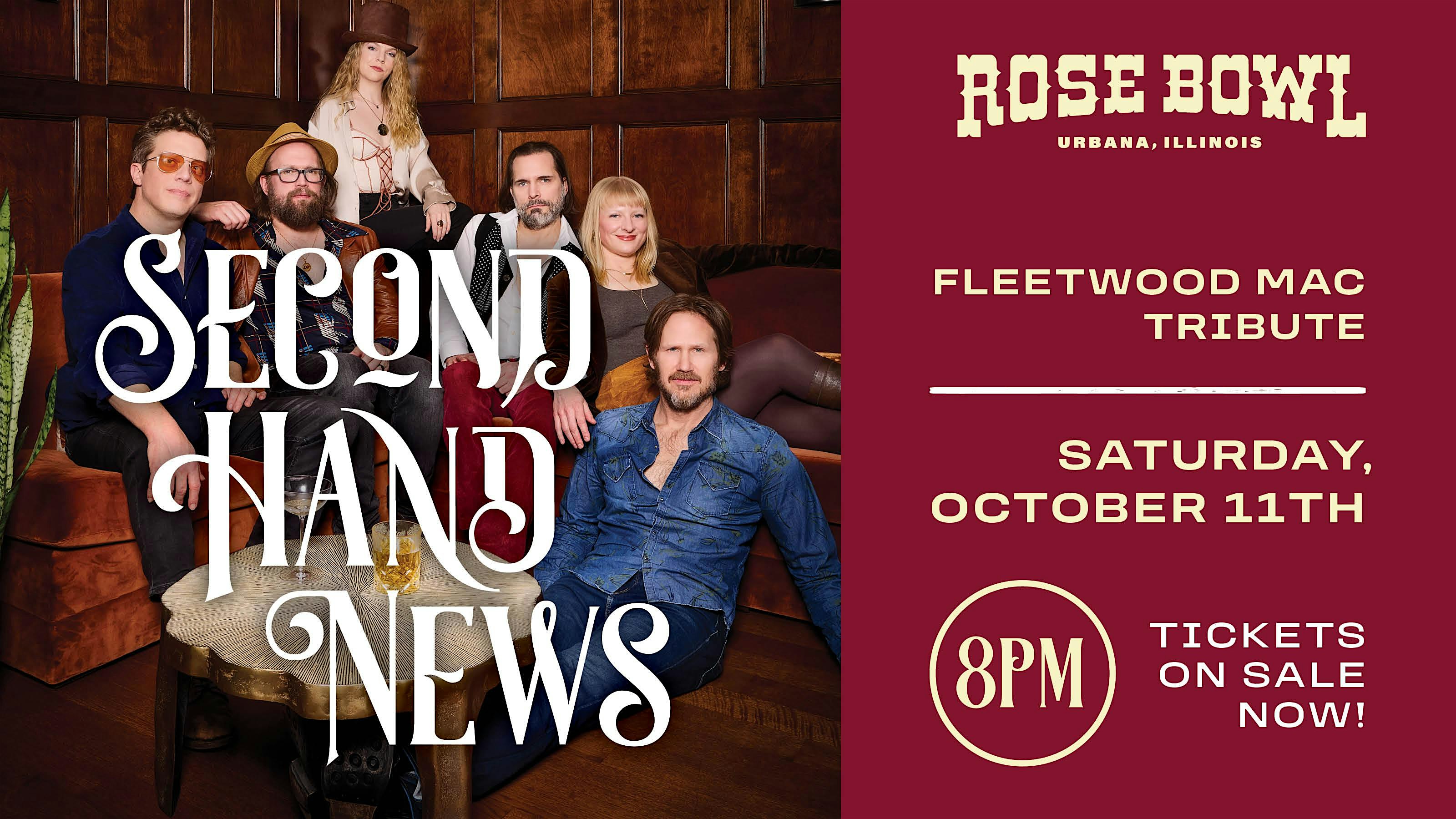 Second Hand News: Fleetwood Mac Tribute live at the Rose Bowl Tavern at The Rose Bowl Tavern – Urbana, IL