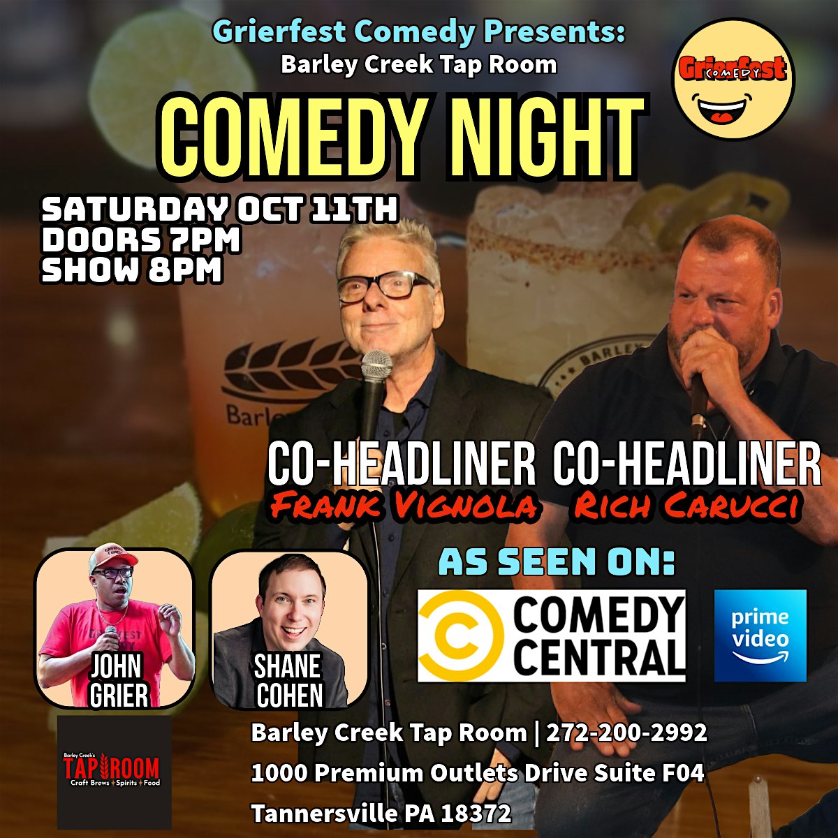 Barley Creek Tap Room Comedy Night at Barley Creek Tasting Room + Pub – Tannersville, PA