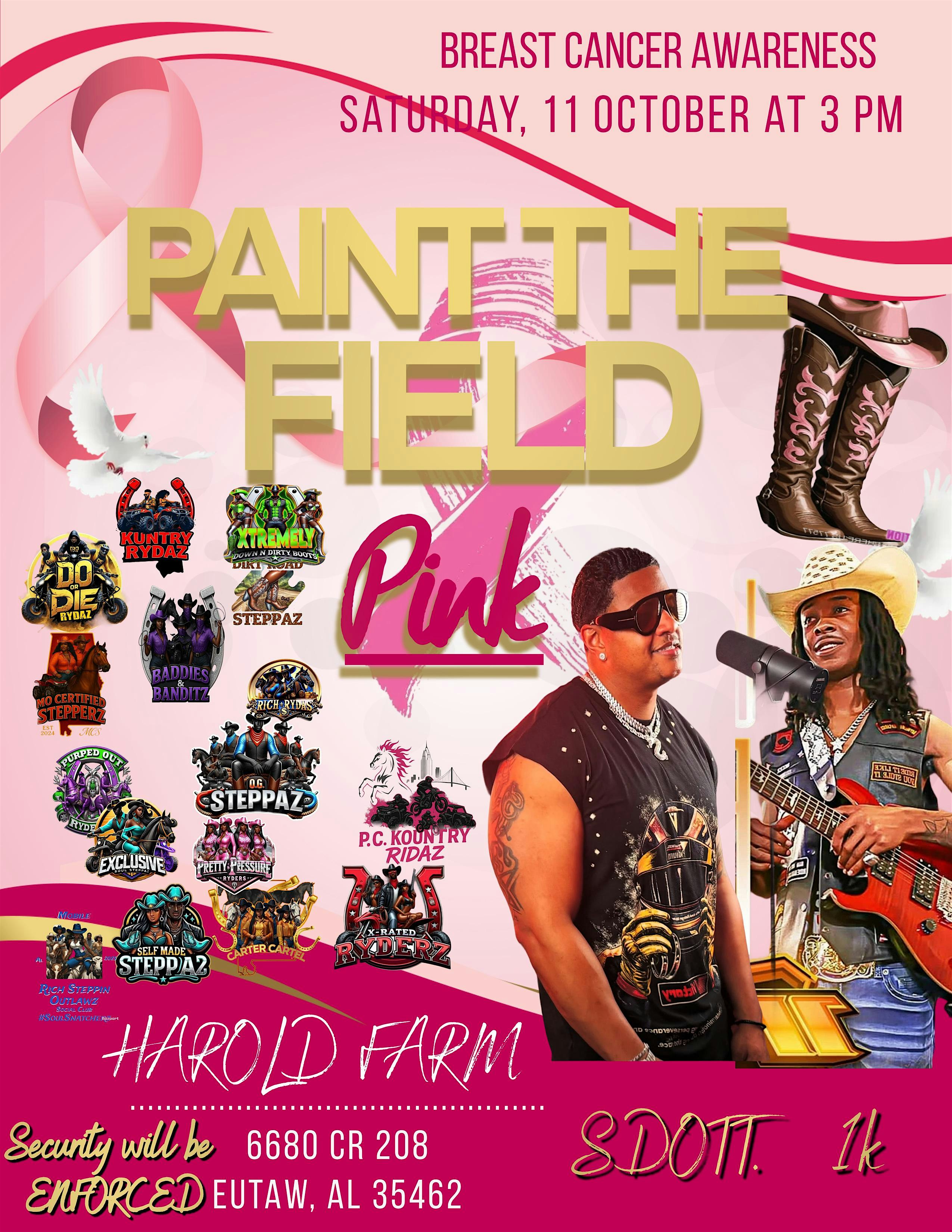 First Annual “Paint the Field Pink” at 6680 Co Rd 208 – Eutaw, AL