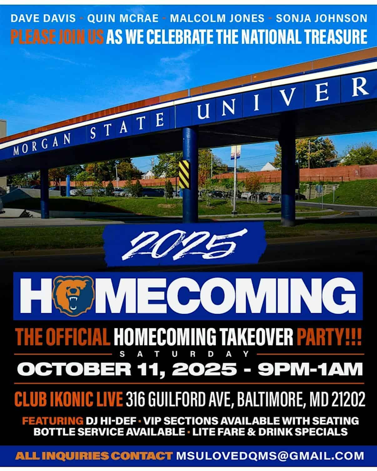 THE OFFICIAL HOMECOMING TAKEOVER PARTY at 316 Guilford Ave – Baltimore, MD