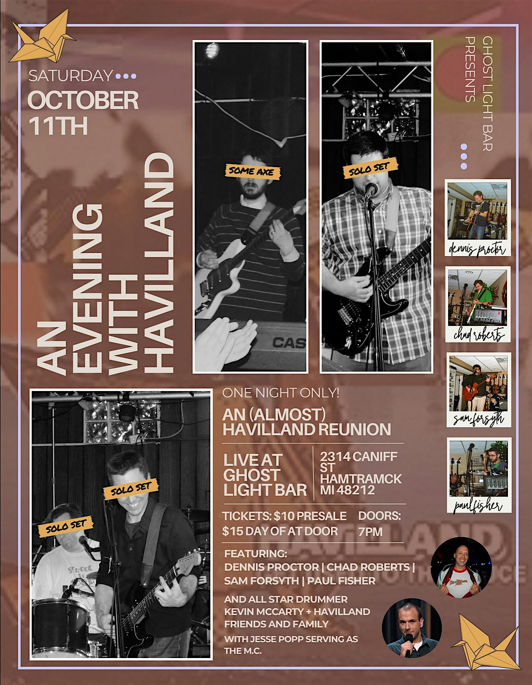 An Evening with Havilland, Detroit’s Only Undiscovered Rock Supergroup at Ghost Light, Caniff Street, Hamtramck, MI, USA – Hamtramck, MI