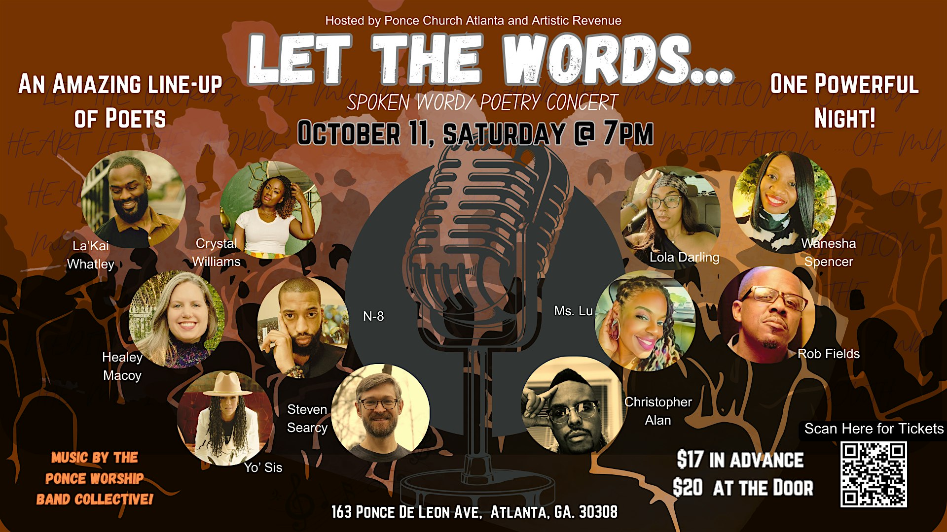 LET THE WORDS… SPOKEN WORD CONCERT at PONCE CHURCH ATLANTA – Atlanta, GA