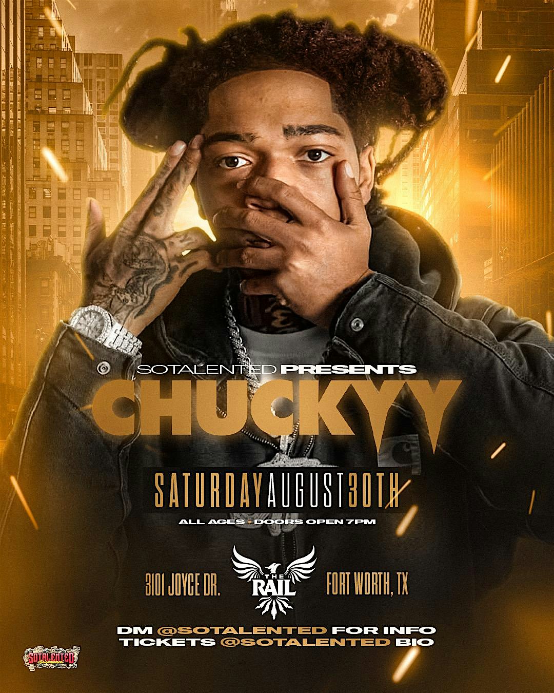 Chuckyy & Splurge Concert October 11th Dallas / Fort Worth Texas at The Rail – Fort Worth, TX