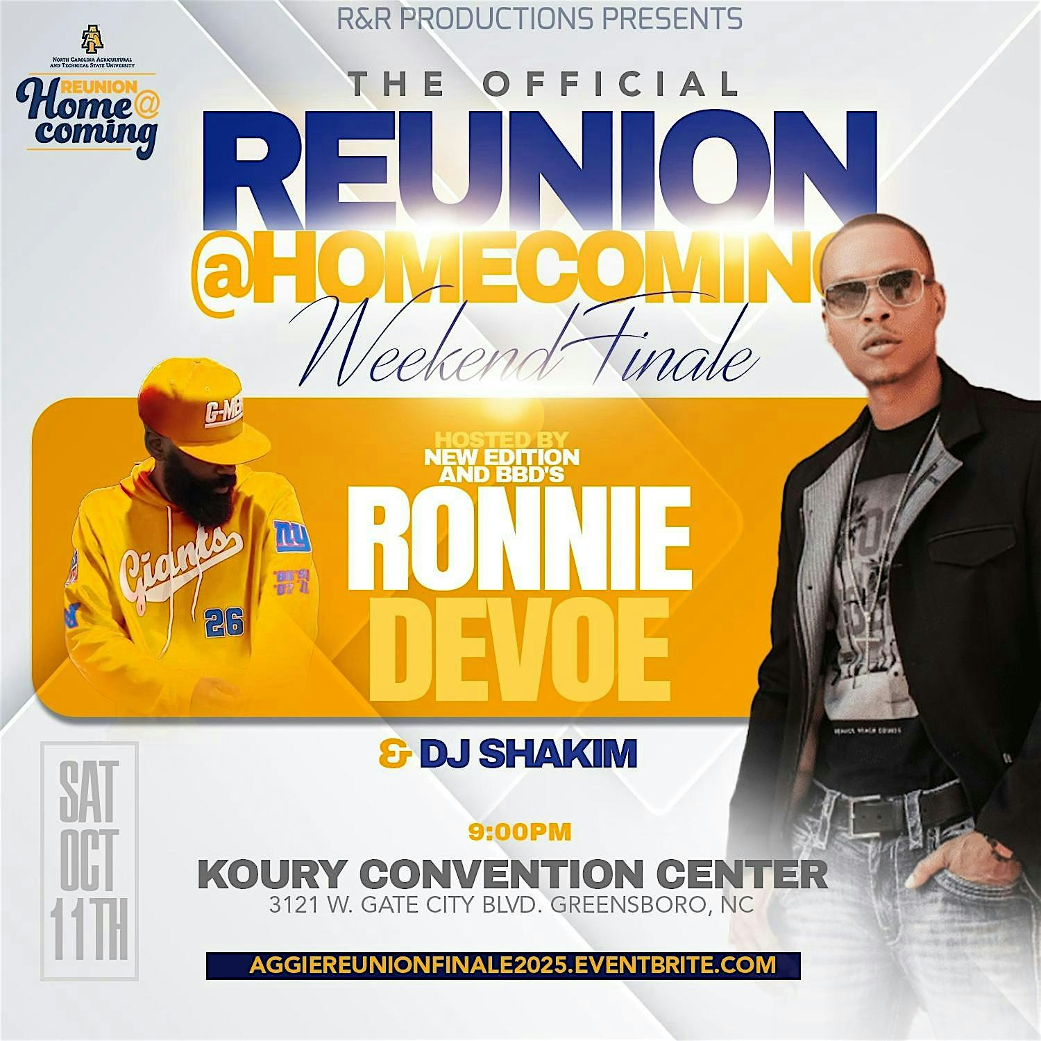 The Official Aggie Reunion @ Homecoming Weekend Finale at Koury Convention Center – Greensboro, NC