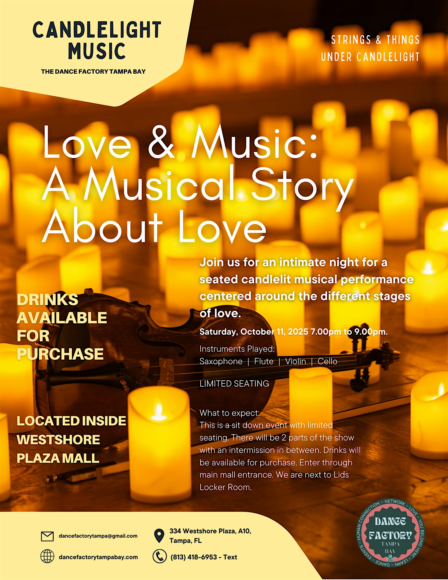 Love & Music: A Musical Story About Love at Dance Factory – Tampa Bay – Tampa, FL