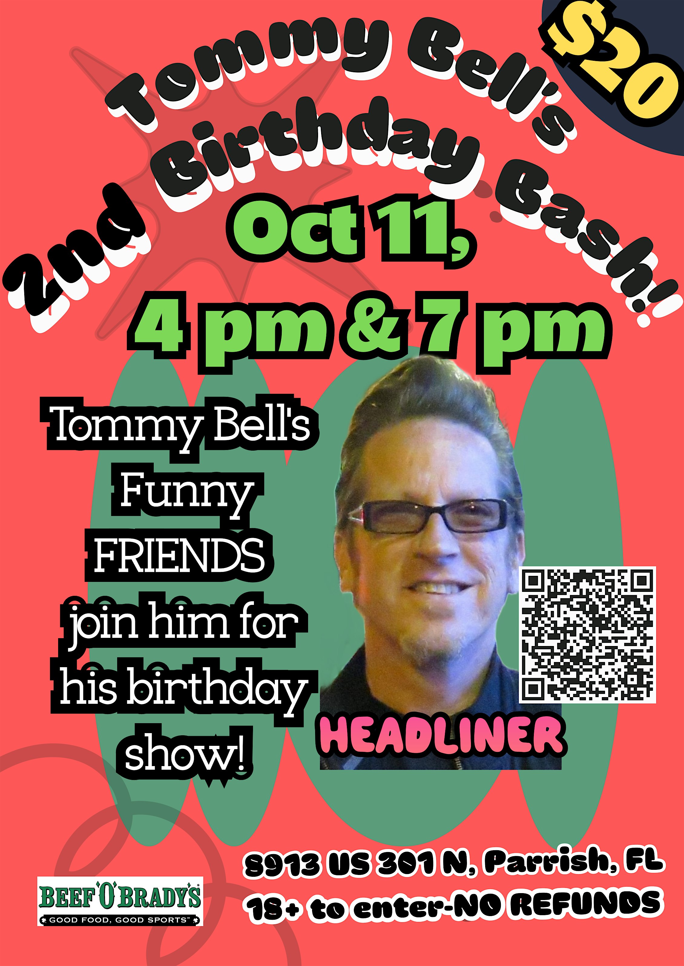 Beefs Comedy Night at 8913 US-301 N – Parrish, FL