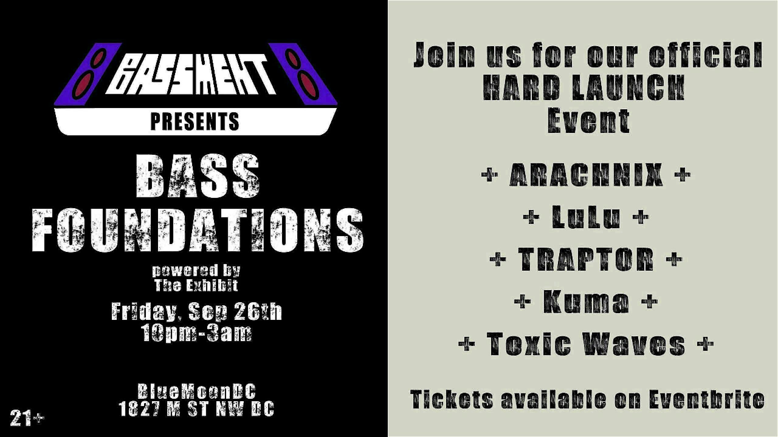 The BASSment presents – BASS FOUNDATIONS at Blue Moon DC Lounge – Washington, DC