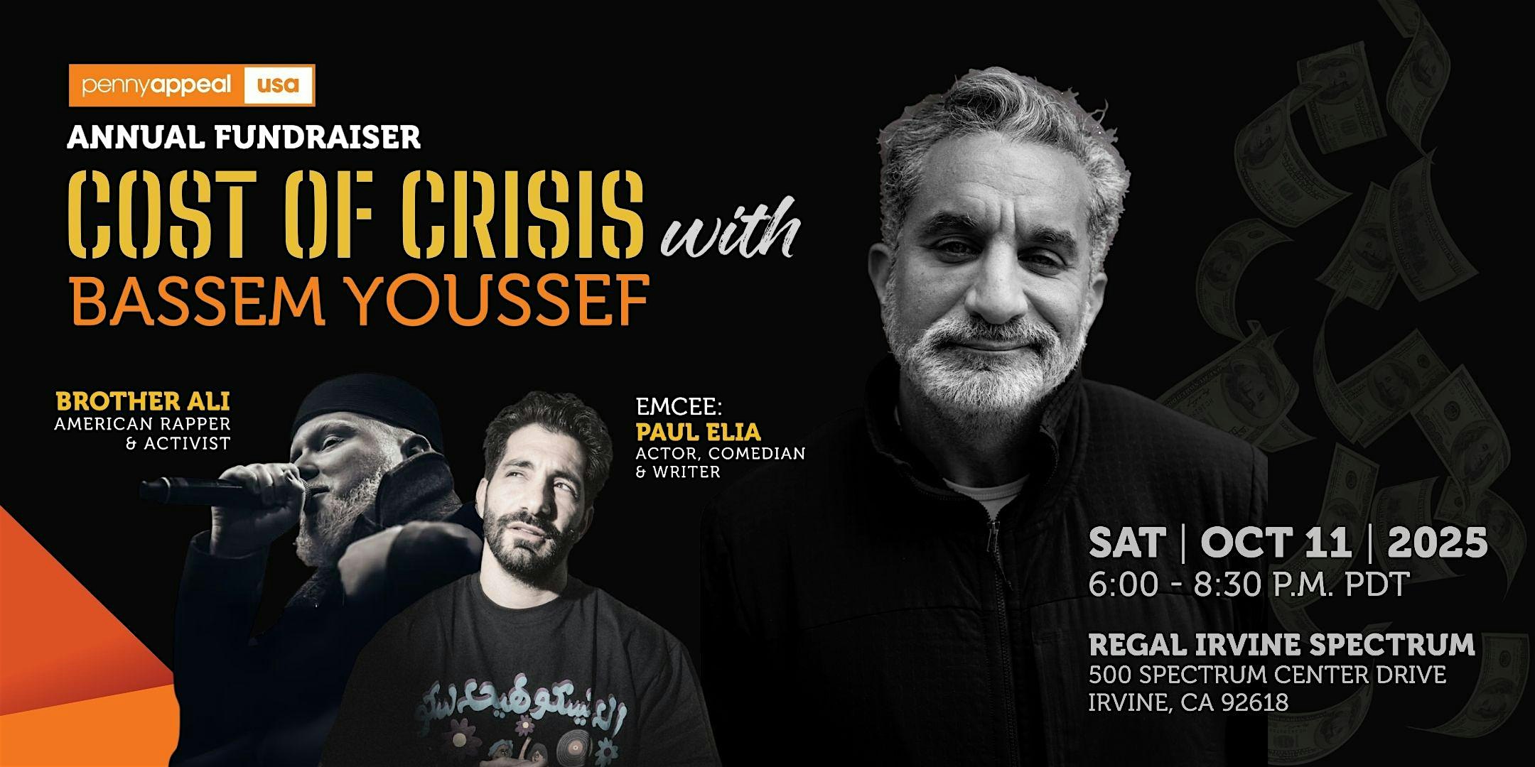 Join us for an Evening with Bassem Youssef: Conversation and Change at Regal Irvine Spectrum – Irvine, CA