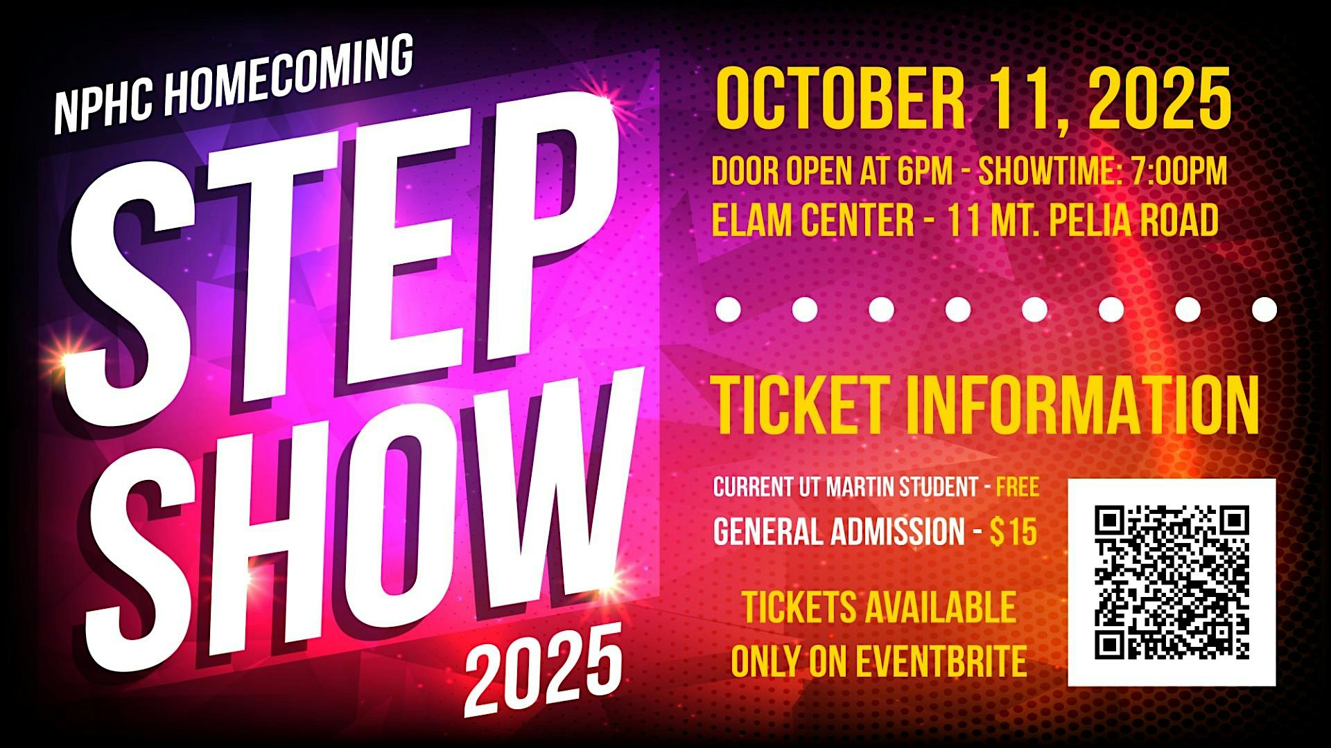 2025 Homecoming Step Show at Kathleen and Tom Elam Center, Mount Pelia Road, Martin, TN, USA – Martin, TN