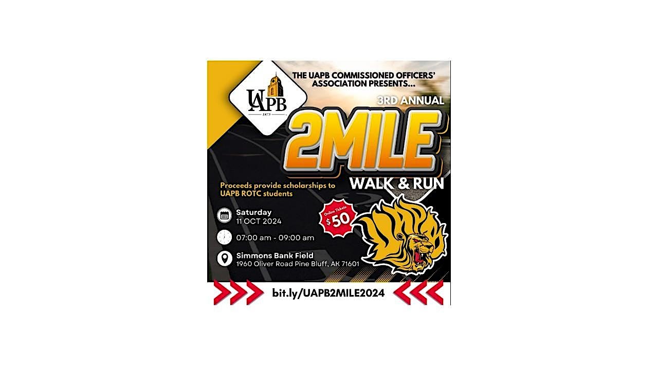 4th Annual UAPB 2025 Homecoming 2 Mile Walk & Run at Simmons Bank Field, Oliver Road, Pine Bluff, AR, USA – Pine Bluff, AR