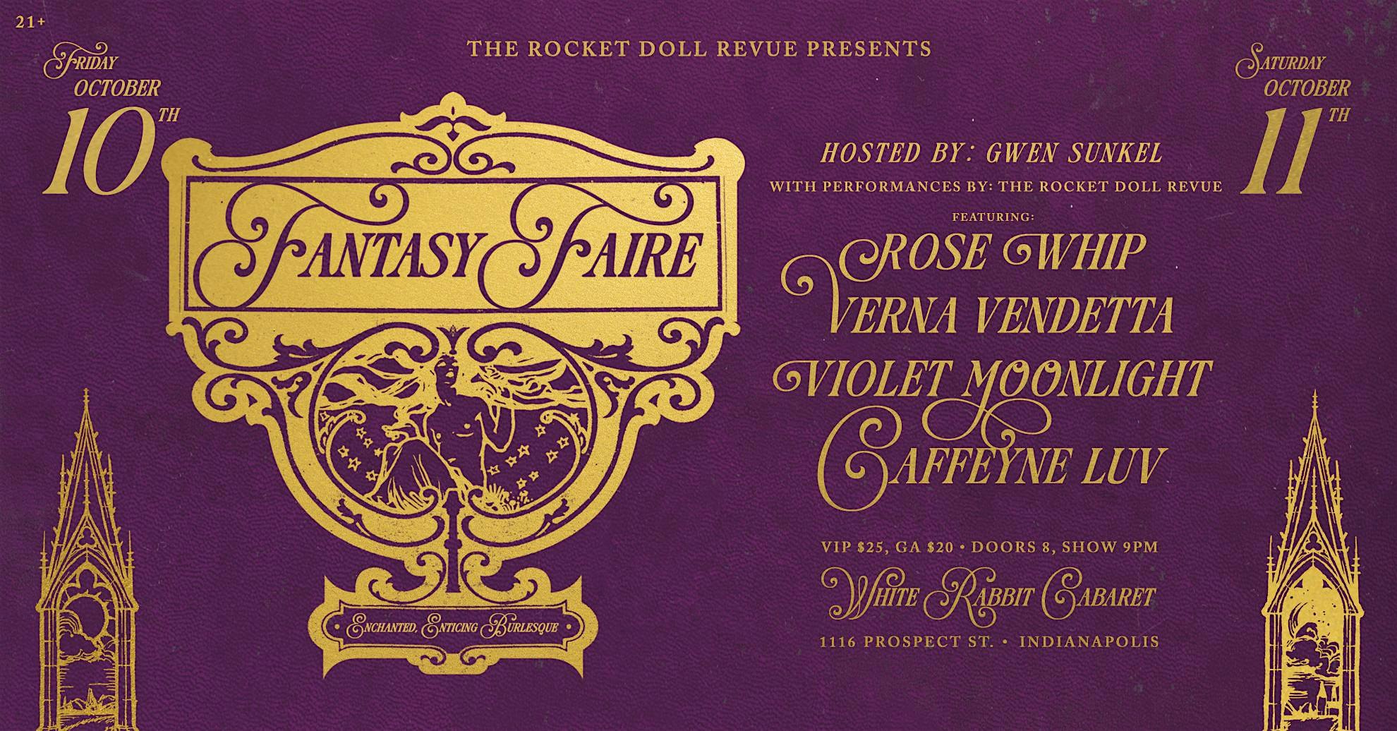 Fantasy Faire – SATURDAY at White Rabbit Cabaret – Indianapolis, IN