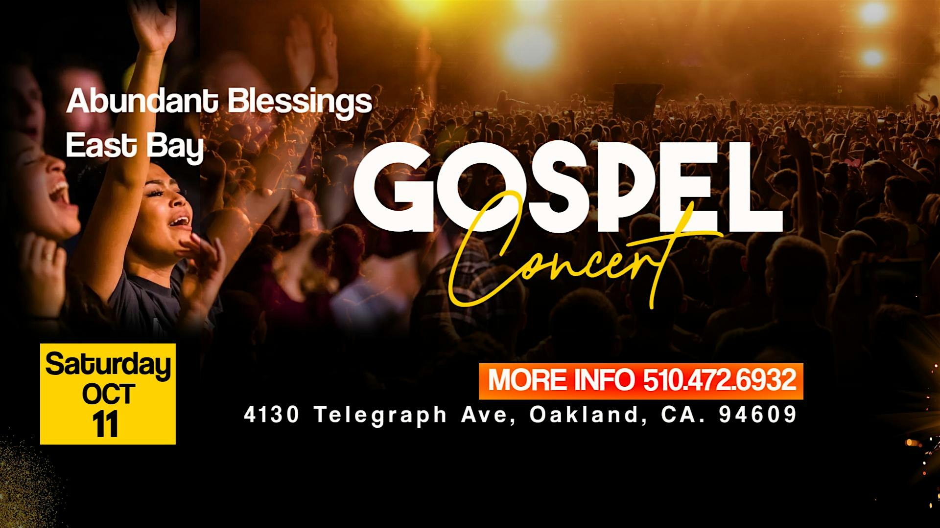The Journey: A Benefit Gospel Concert at 4130 Telegraph Ave – Oakland, CA