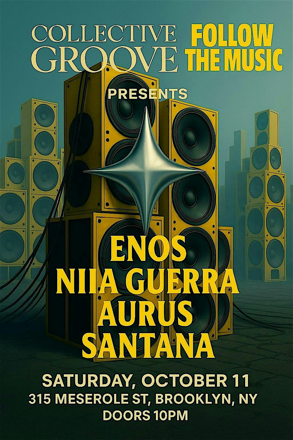 GROOVE COLLECTIVE x FOLLOW THE MUSIC at Aura Cocina – Brooklyn, NY