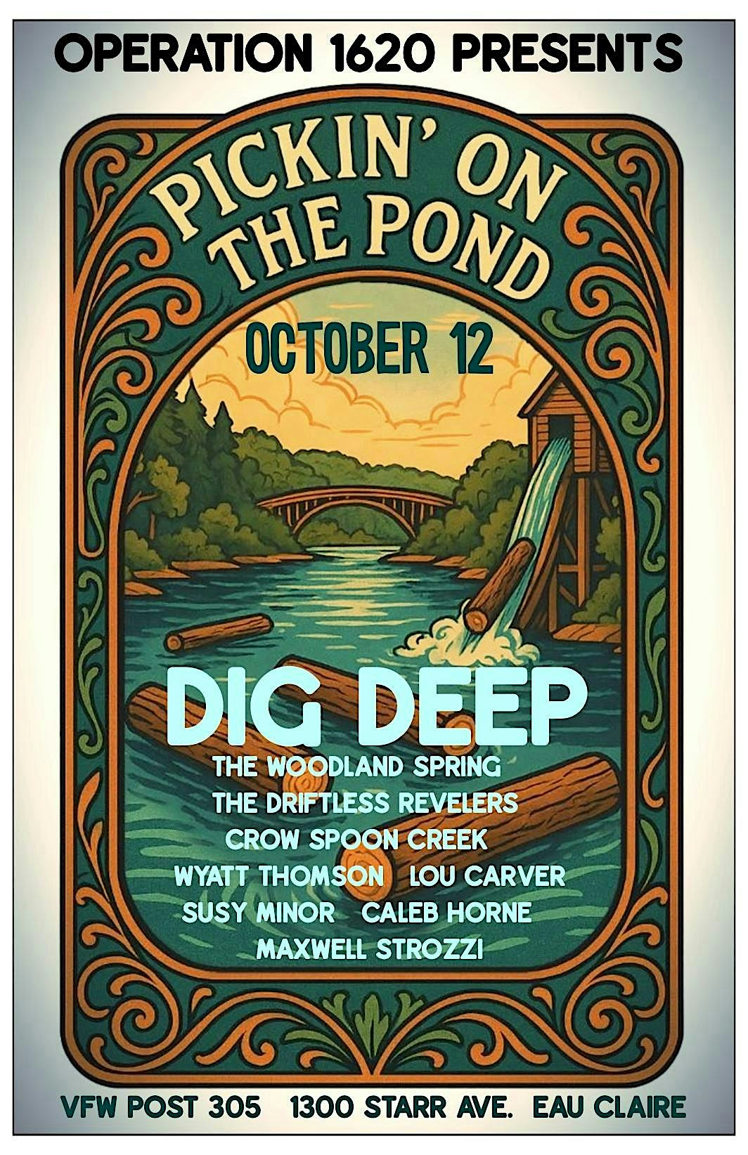 Pickin’ On The Pond at VFW Post 305 – Eau Claire, WI