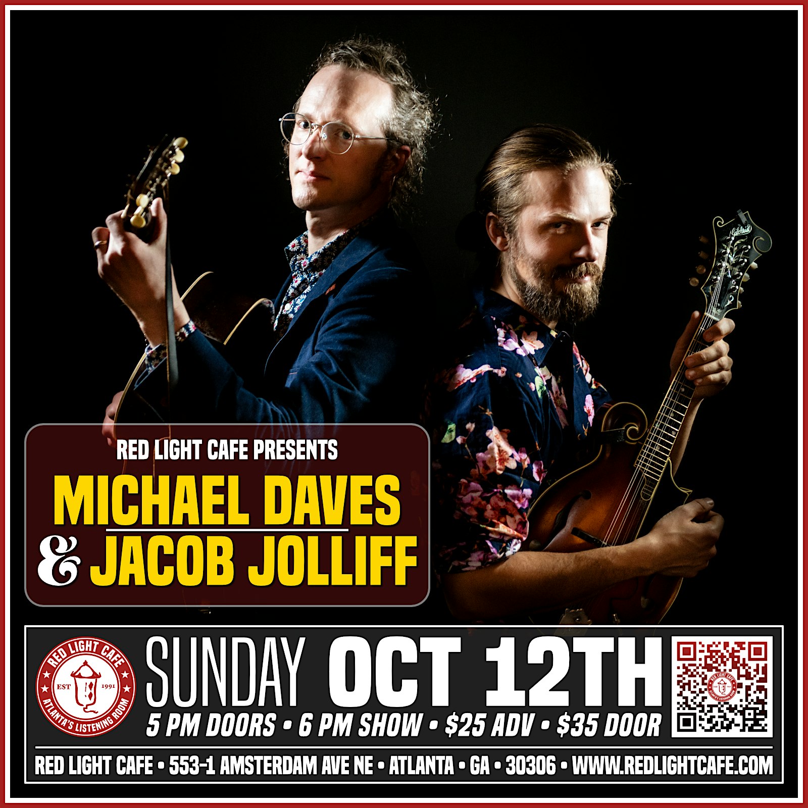 Michael Daves & Jacob Jolliff at Red Light Cafe – Atlanta, GA