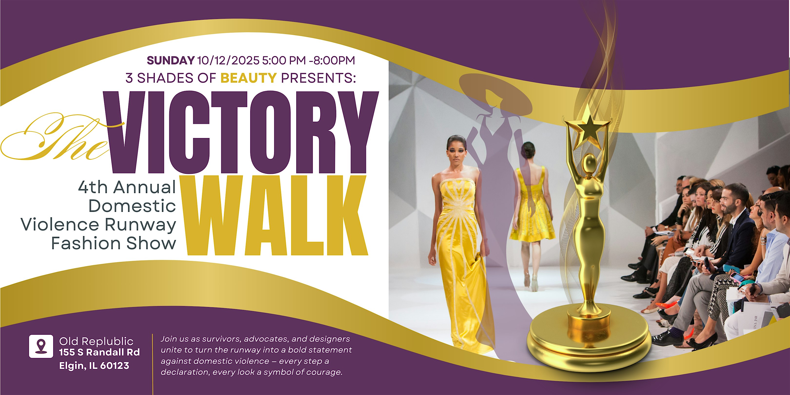 “THE VICTORY WALK” Fashion Runway Show at Old Republic [Kitchen + Bar] – Elgin, IL