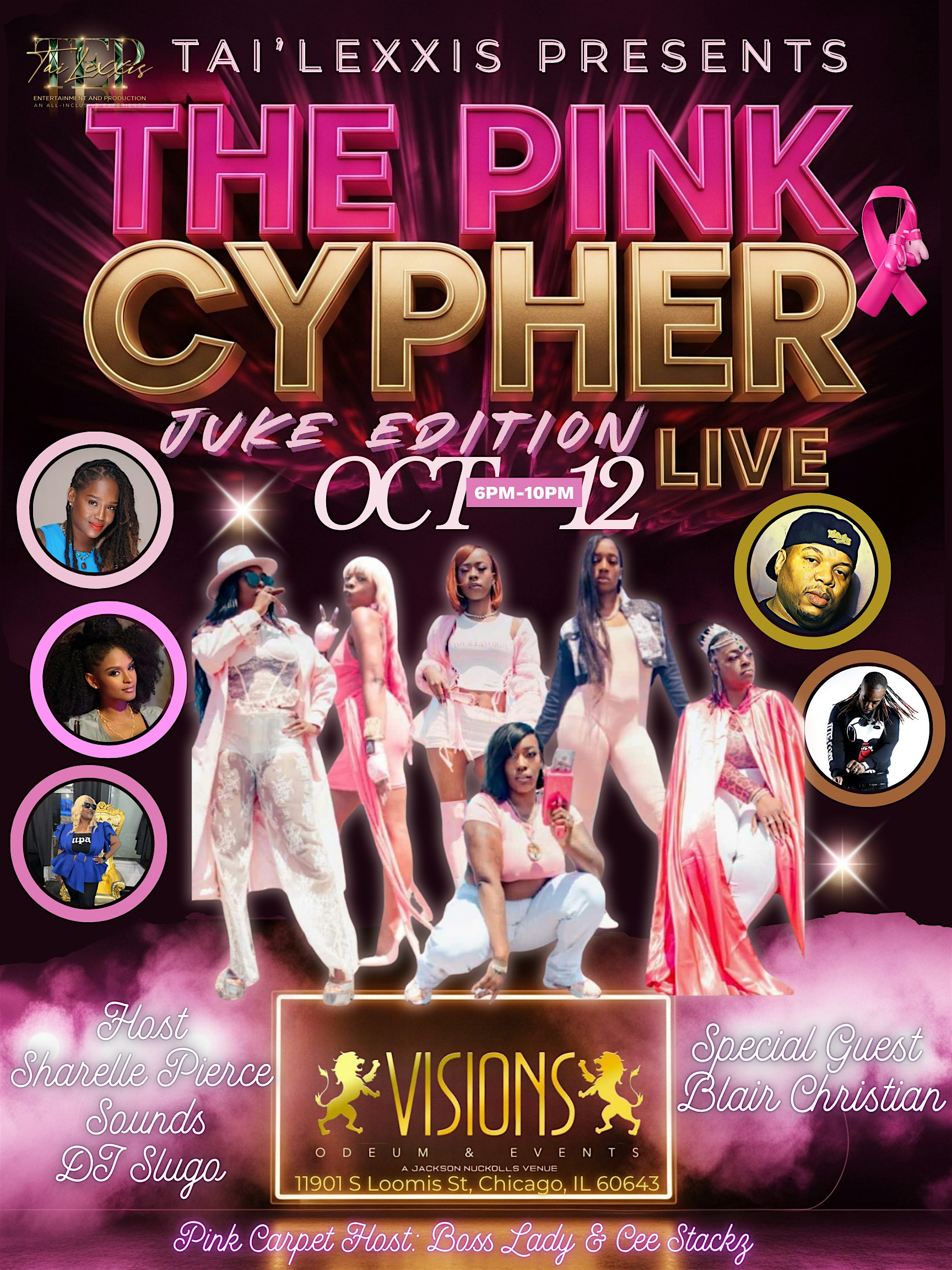 Pink Cypher Vol 2: Juke Edition Live at Visions Odeum and Events – Chicago, IL