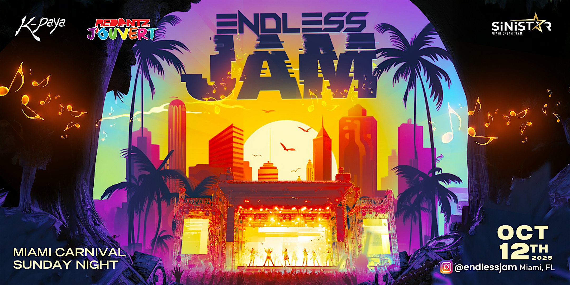 ENDLESS JAM – Miami Carnival Sunday at Playa Wynwood – Miami, FL