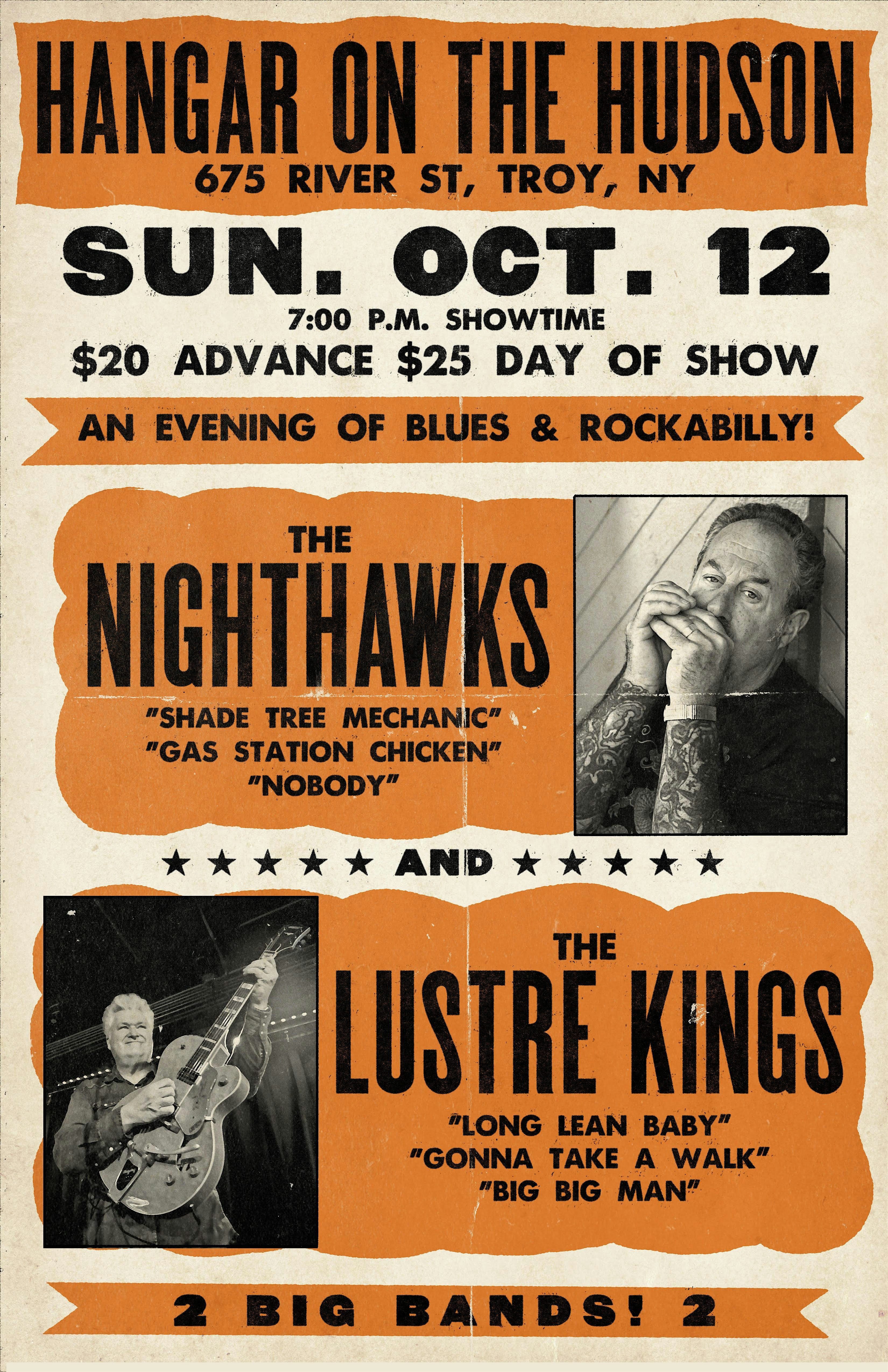 The Nighthawks & The Lustre Kings at The Hangar on the Hudson – Troy, NY
