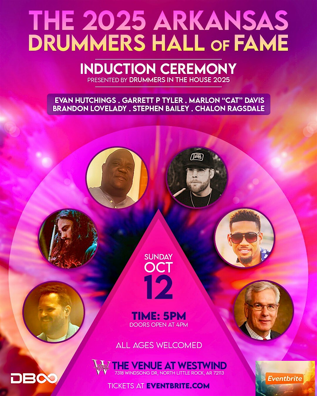 AR. DRUMMERS HALL OF FAME INDUCTION CEREMONY at The Venue at Westwind – North Little Rock, AR