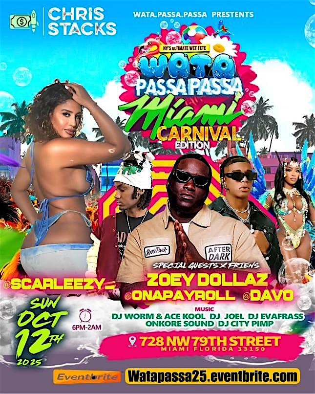 Wata Passa Passa (Miami Carnival Edition) at 728 NW 79th St – Miami, FL