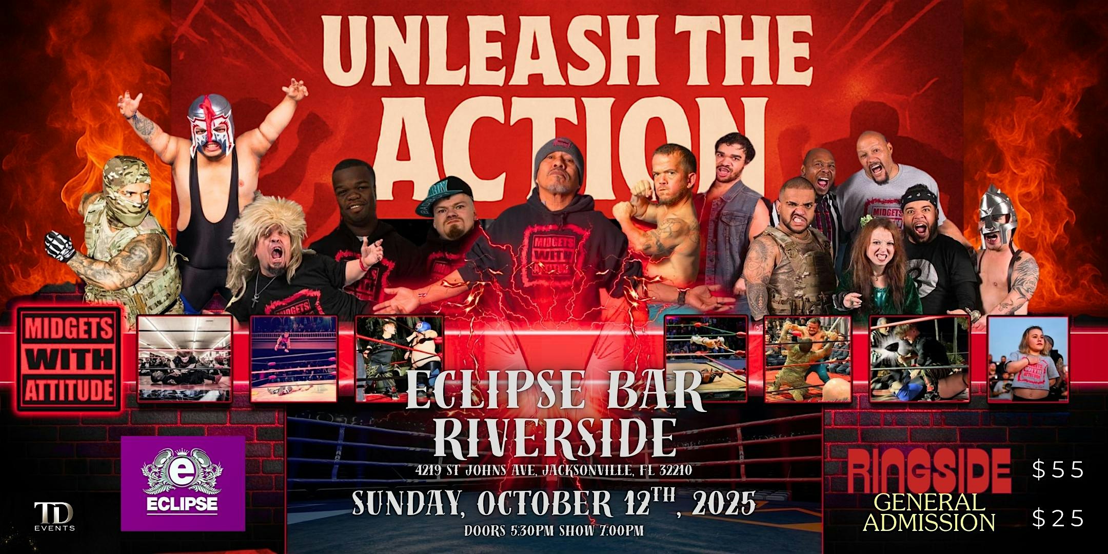 Midgets with Attitude Wrestling at Eclipse Bar Riverside Jacksonville, FL! at Eclipse Bar Riverside – Jacksonville, FL