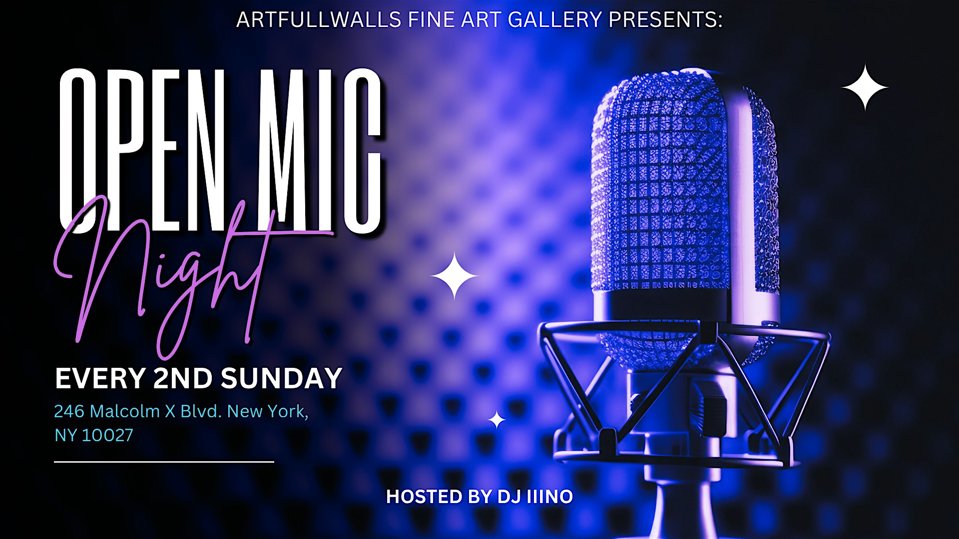 Echoes of Art: Open Mic Night (ONE YEAR ANNIVERSARY) at Artfullwalls Fine Art Gallery – New York, NY