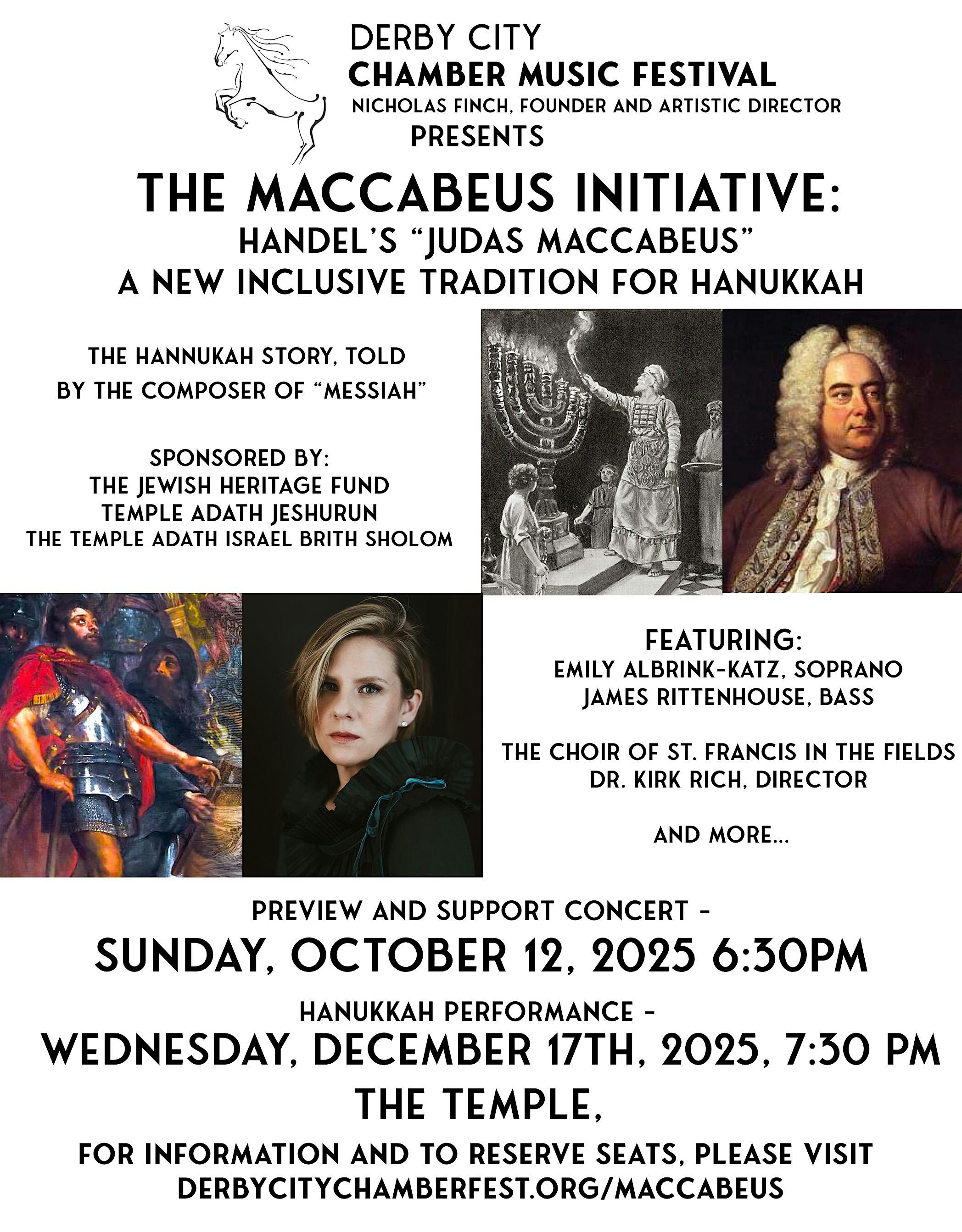 DCCMF – The Maccabeus Initiative, Support Concert at The Temple – Congregation Adath Israel Brith Sholom – Louisville, KY