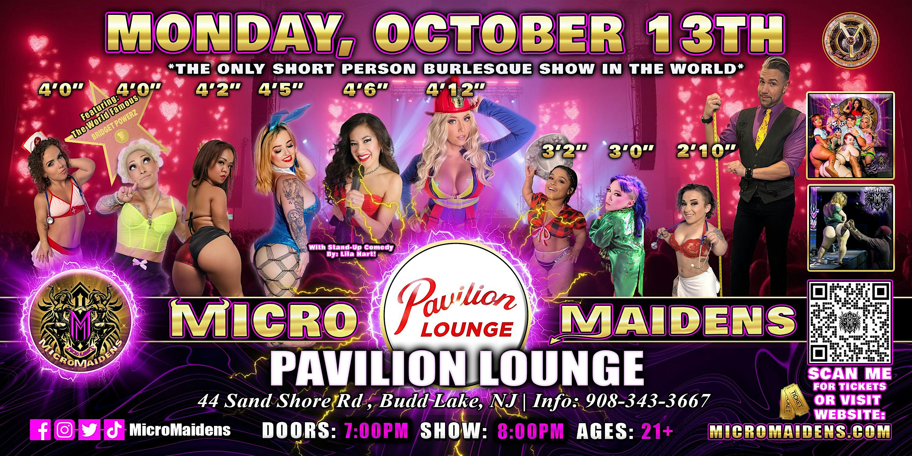 Budd Lake, NJ – Micro Maidens: Dwarf Dancers @ Pavilion Lounge – MONDAY at The Pavillion Lounge – Mount Olive, NJ