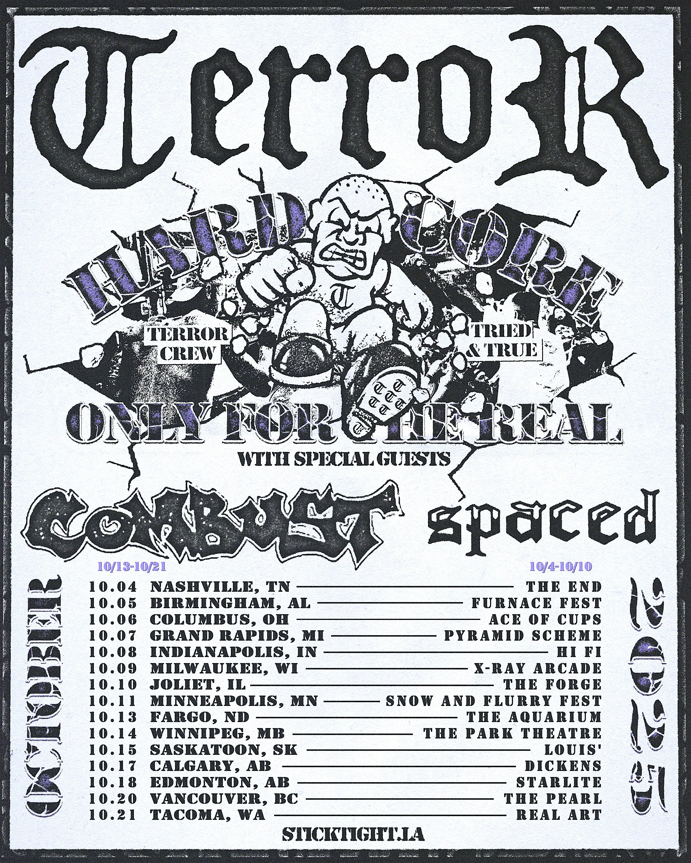 Terror And Combust At The Aquarium In Fargo 10/13 at The Aquarium – Fargo, ND
