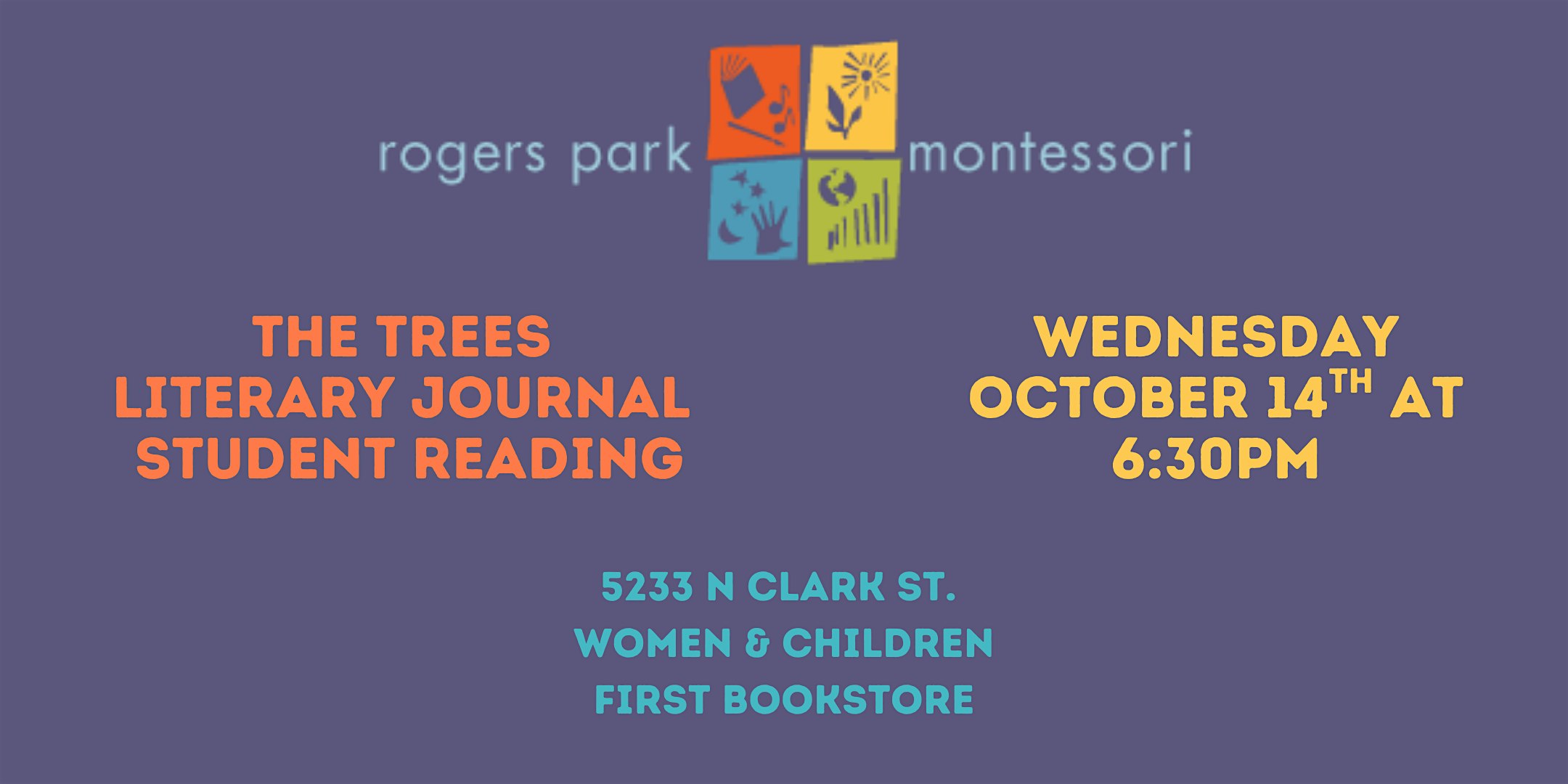 Rogers Park Montessori School The Trees Literary Journal Student Reading at Women & Children First – Chicago, IL