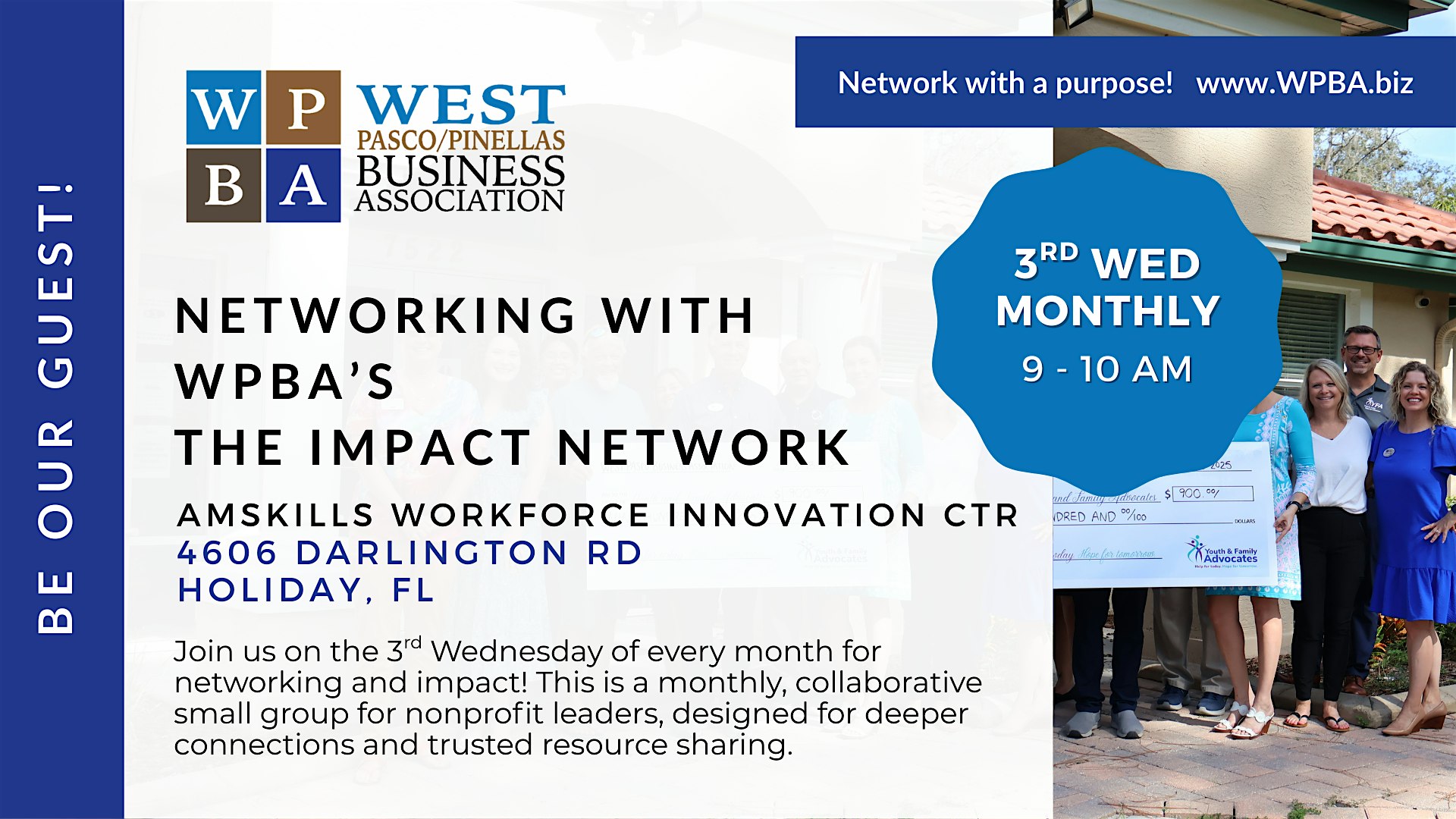 WPBA’s The Impact Network: A Monthly Collab Group for Nonprofit Leaders at AmSkills, Inc. – Holiday, FL