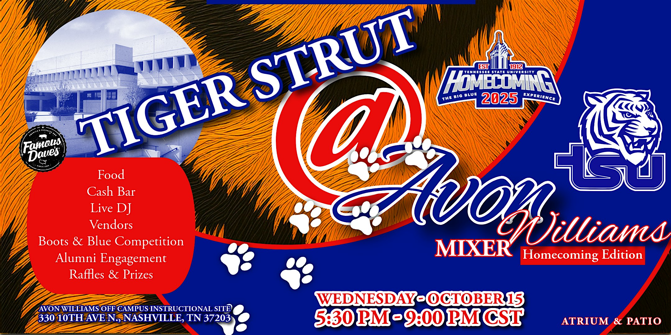 Avon Williams Tiger Strut 2025: Homecoming Edition at Tennessee State University – Avon Williams Campus – Nashville, TN