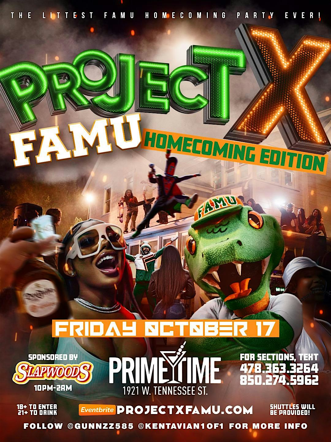 PROJECT X: FAMU HOMECOMING EDITION at Prime Time Addaaa – Tallahassee, FL