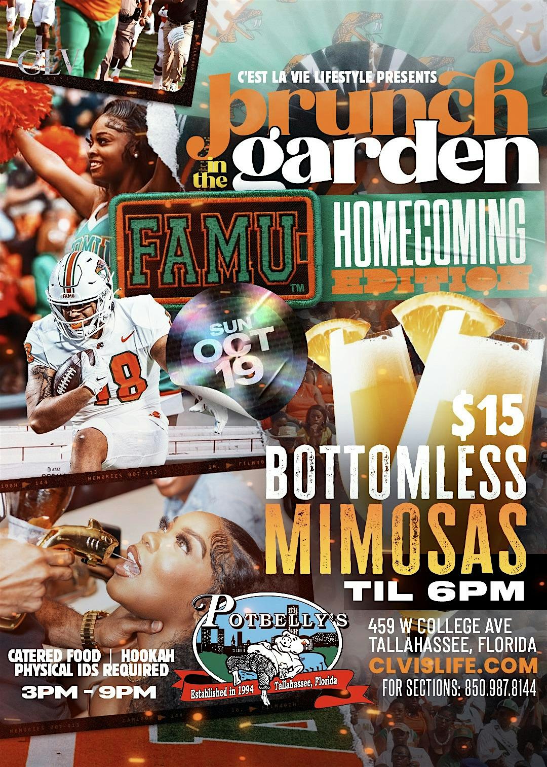 FAMU HOMECOMING BRUNCH IN THE GARDEN at Potbelly’s – Tallahassee, FL