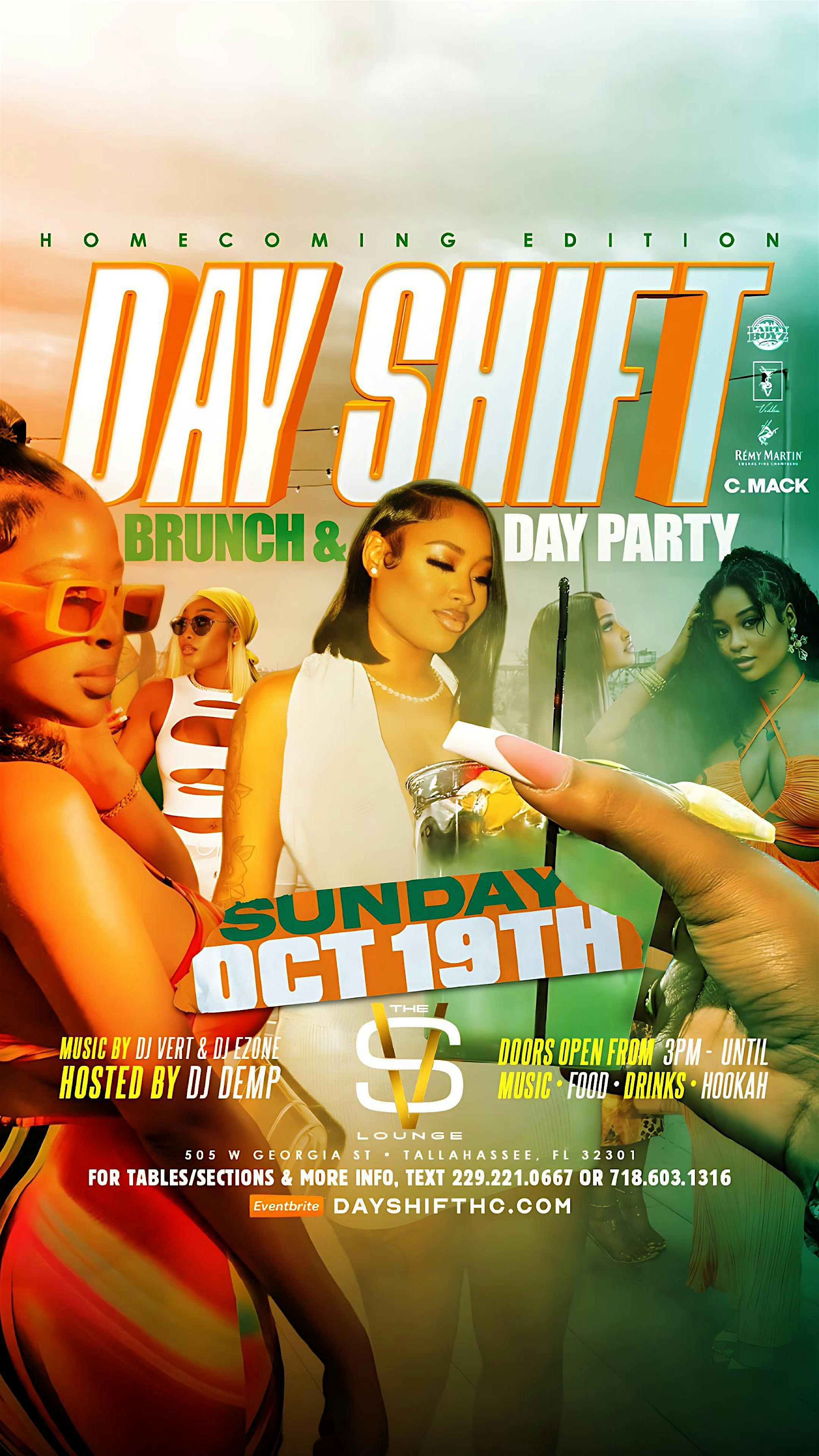 DAY SHIFT BRUNCH & DAY PARTY | FAMU HOMECOMING EDITION at SV Lounge – Tallahassee, FL