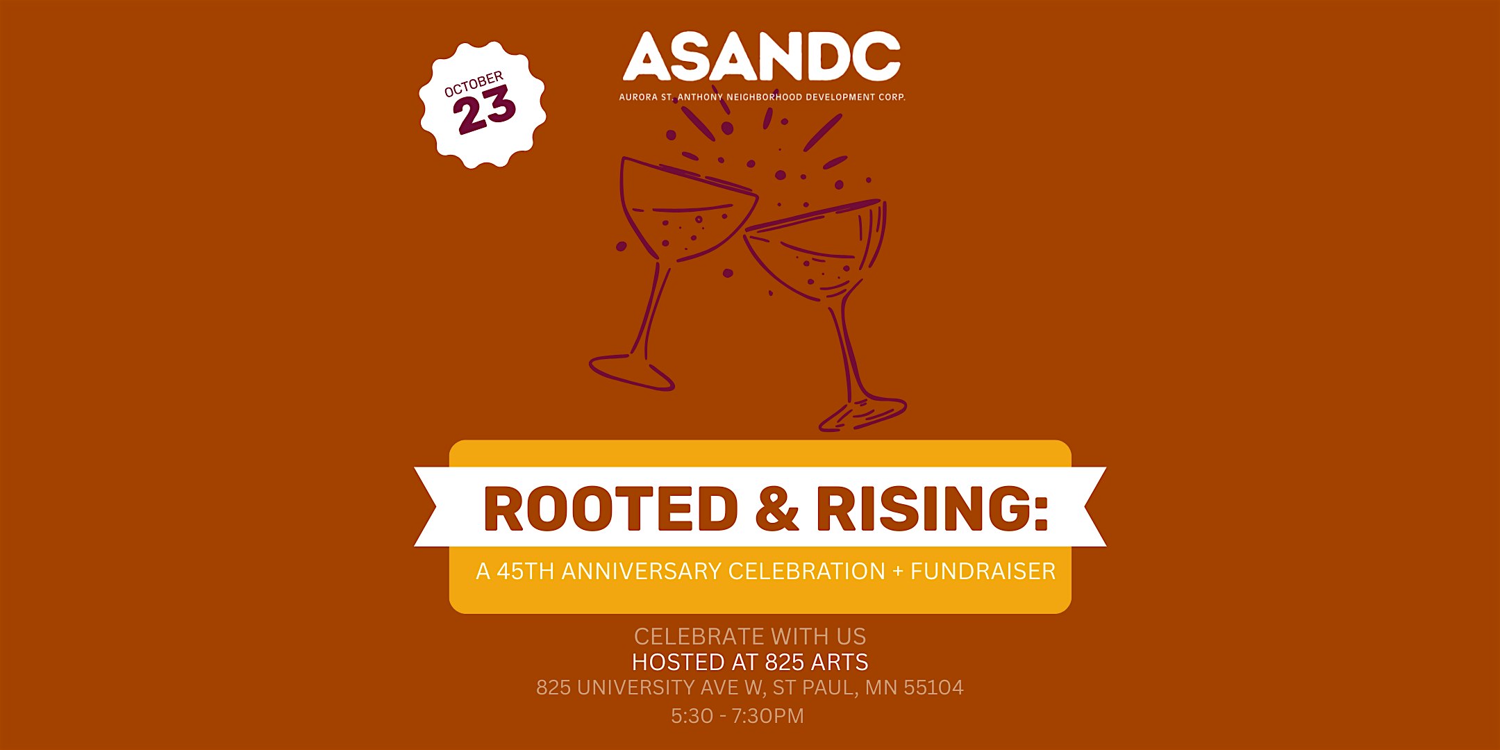 Rooted & Rising: A 45 Year Celebration + Fundraiser at 825 Arts – Saint Paul, MN