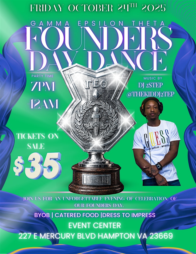 Gamma Epsilon Theta, Inc (HU/NSU) Homecoming, Founders Day Dance 2025 at The Event Center of Hampton – Hampton, VA