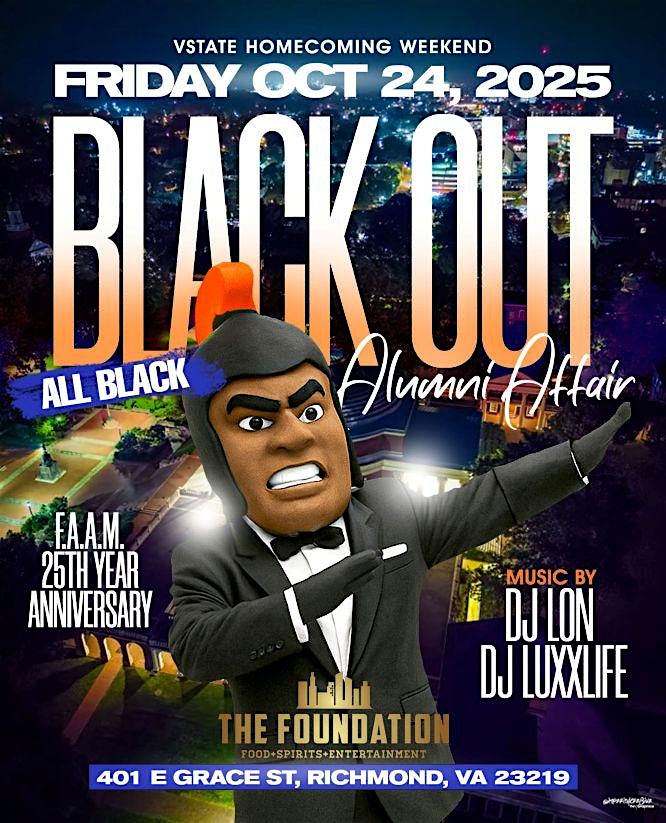 V-STate BLACK OUT 2025 ( FAAM 25 Year Anniversary) at Richmond Live – Richmond, VA