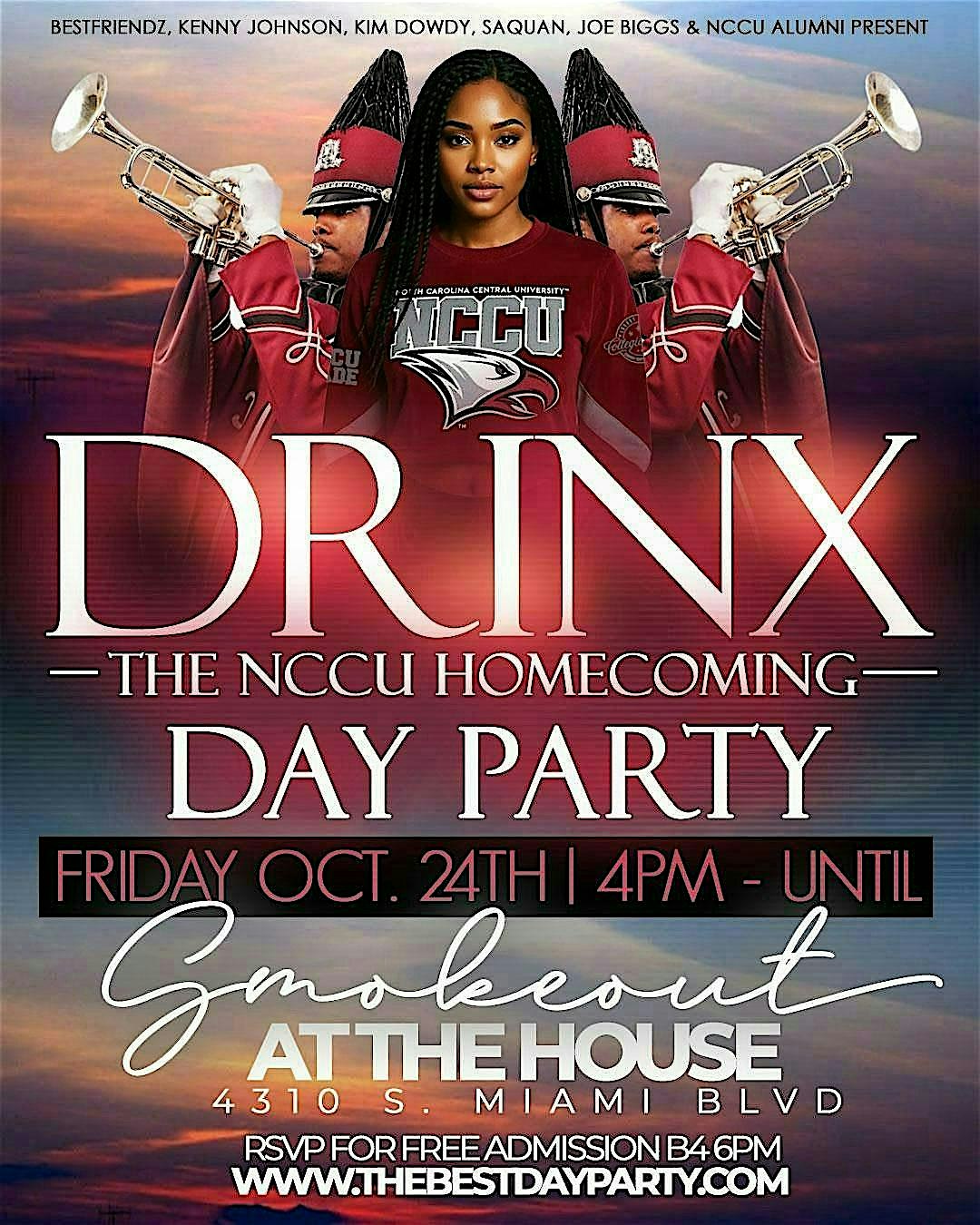 DRINX the NCCU HOMECOMING DAYPARTY 2025 at THE HOUSE – DURHAM, NC