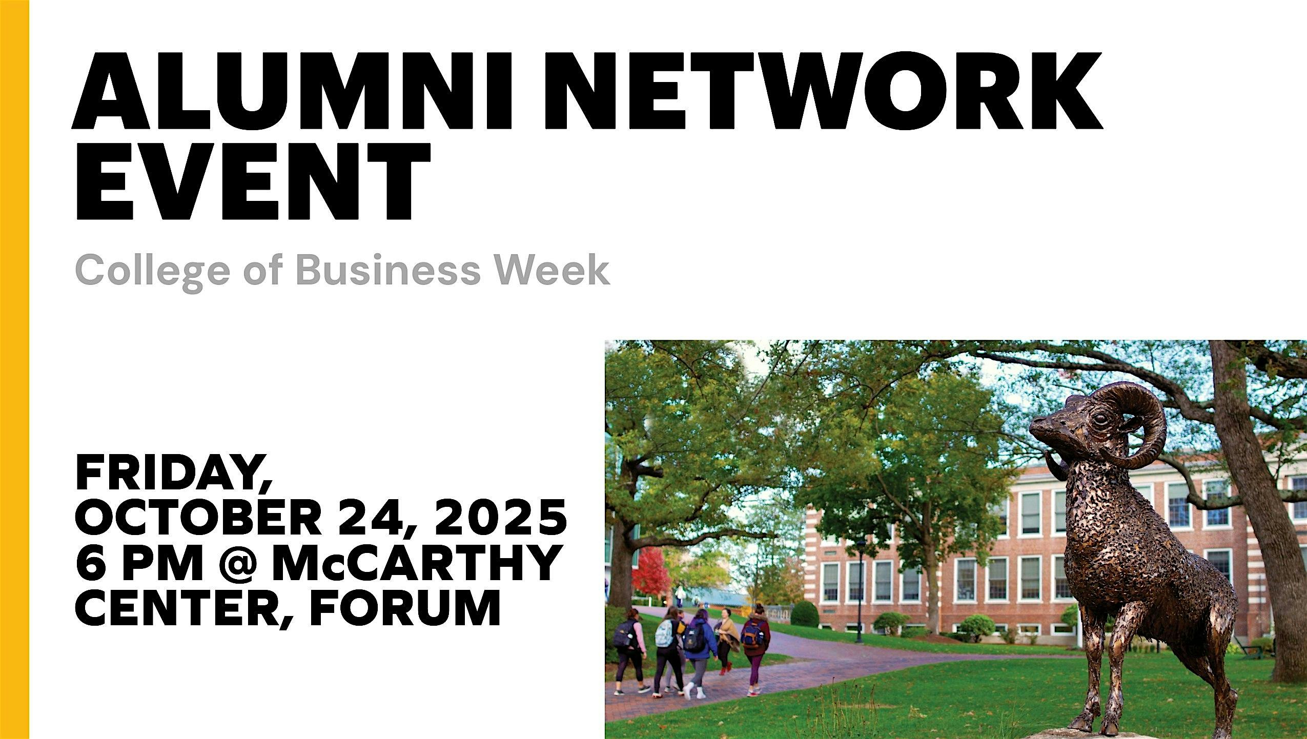 College of Business Week – Alumni Network Event at Framingham State University – Framingham, MA